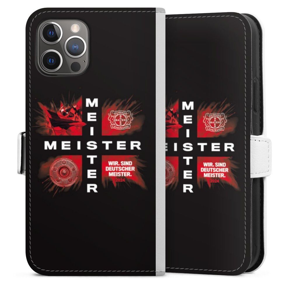 DeinDesign Handyhülle Bayer 04 Leverkusen Meister Offizielles Lizenzprodukt, Apple iPhone 12 Pro Hülle Handy Flip Case Wallet Cover