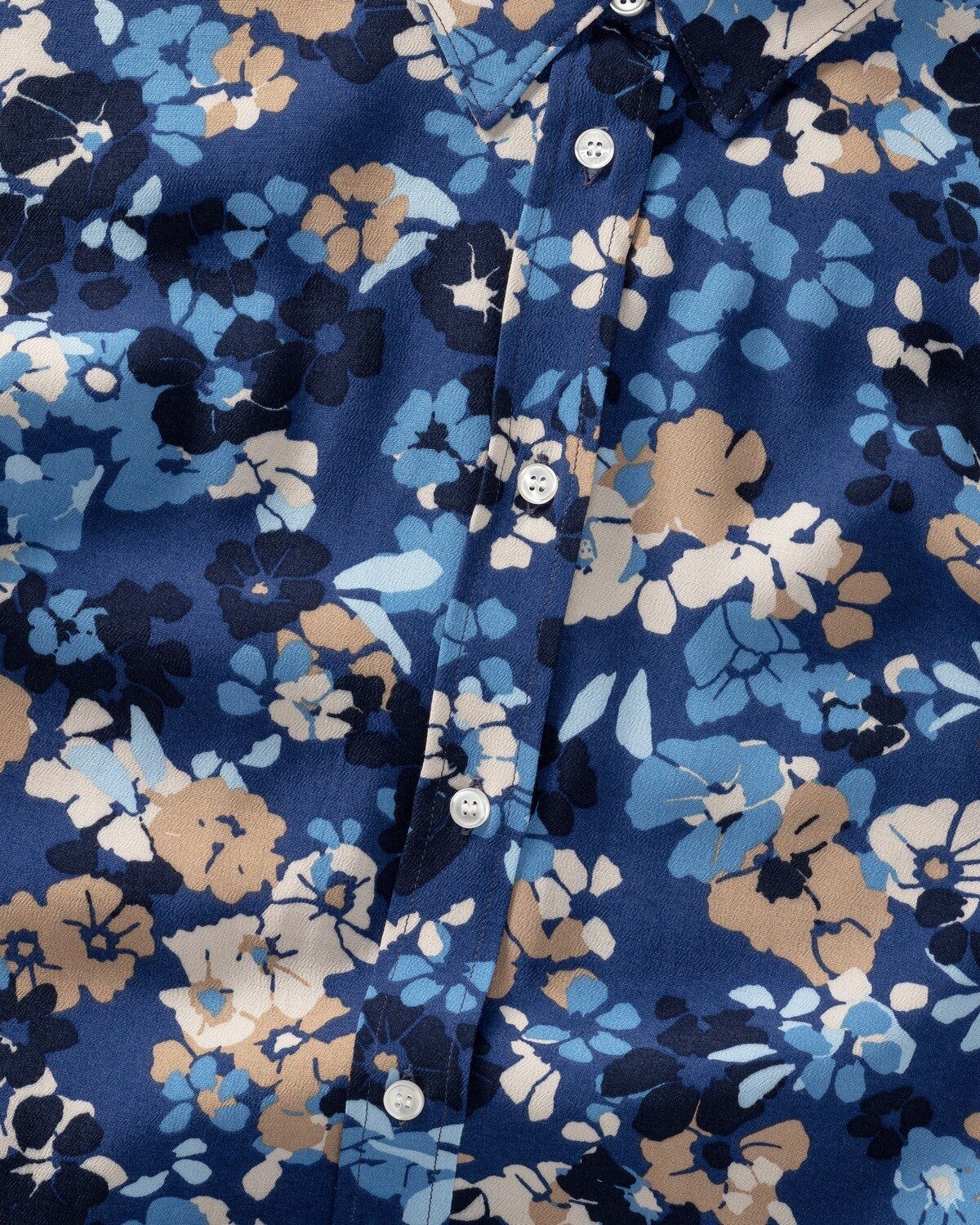 Gant Hemdblusenkleid Kleid mit Blau Blumen-Print