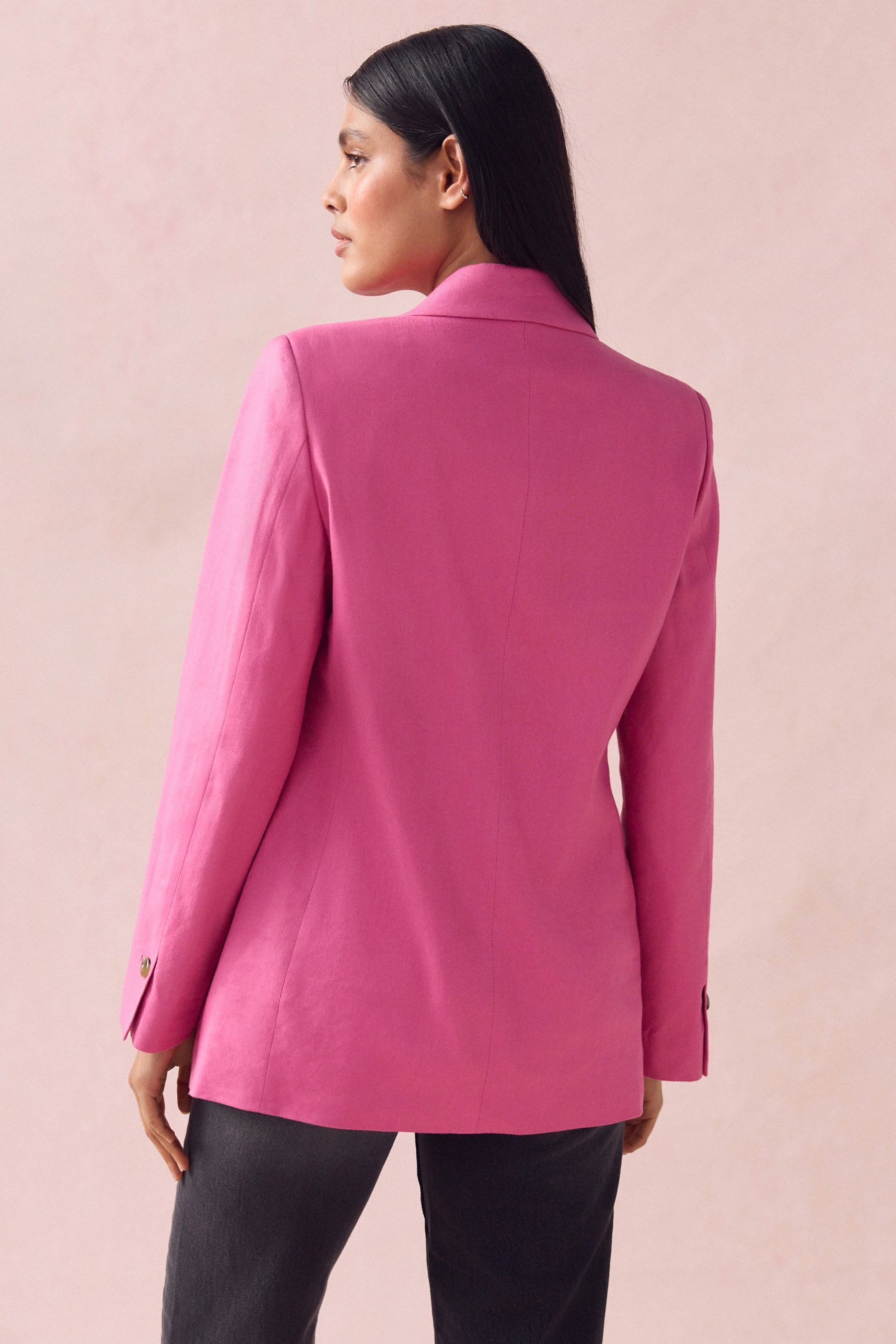 Next Jackenblazer Strukturierter Tailored Fit Blazer mit Leinen (1-tlg) günstig online kaufen