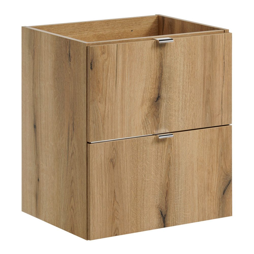 Lomadox Waschtisch NEWPORT-56-OAK, 50cm breit, in Eiche, Metallgriffe günstig online kaufen