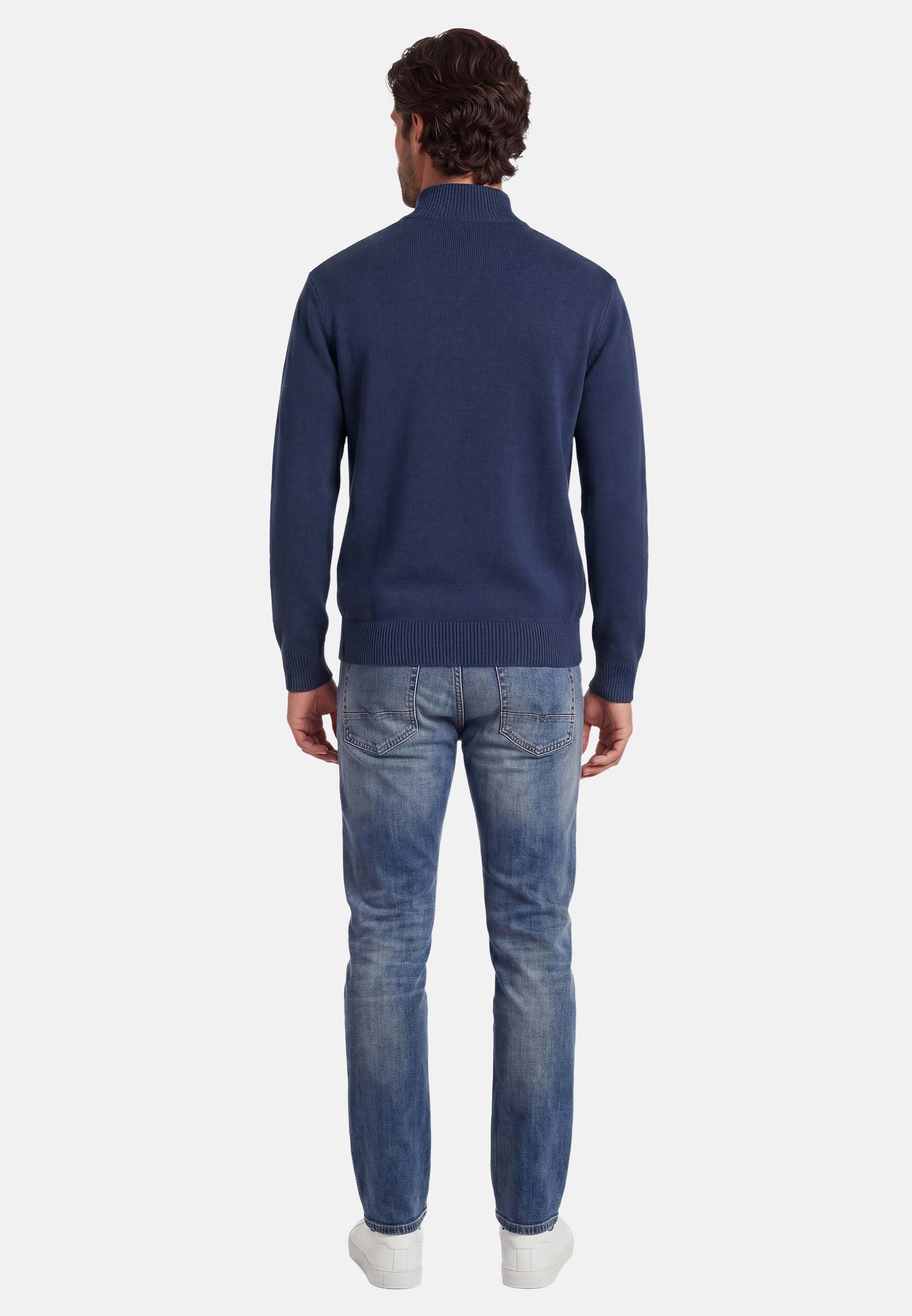 U.S. Polo Assn. Stehkragenpullover USLogaan – Herren Troyer mit Reißverschlusskragen 100 % Baumwolle, weiche Strickqualität und sportiver Look – Bild 4 von 5