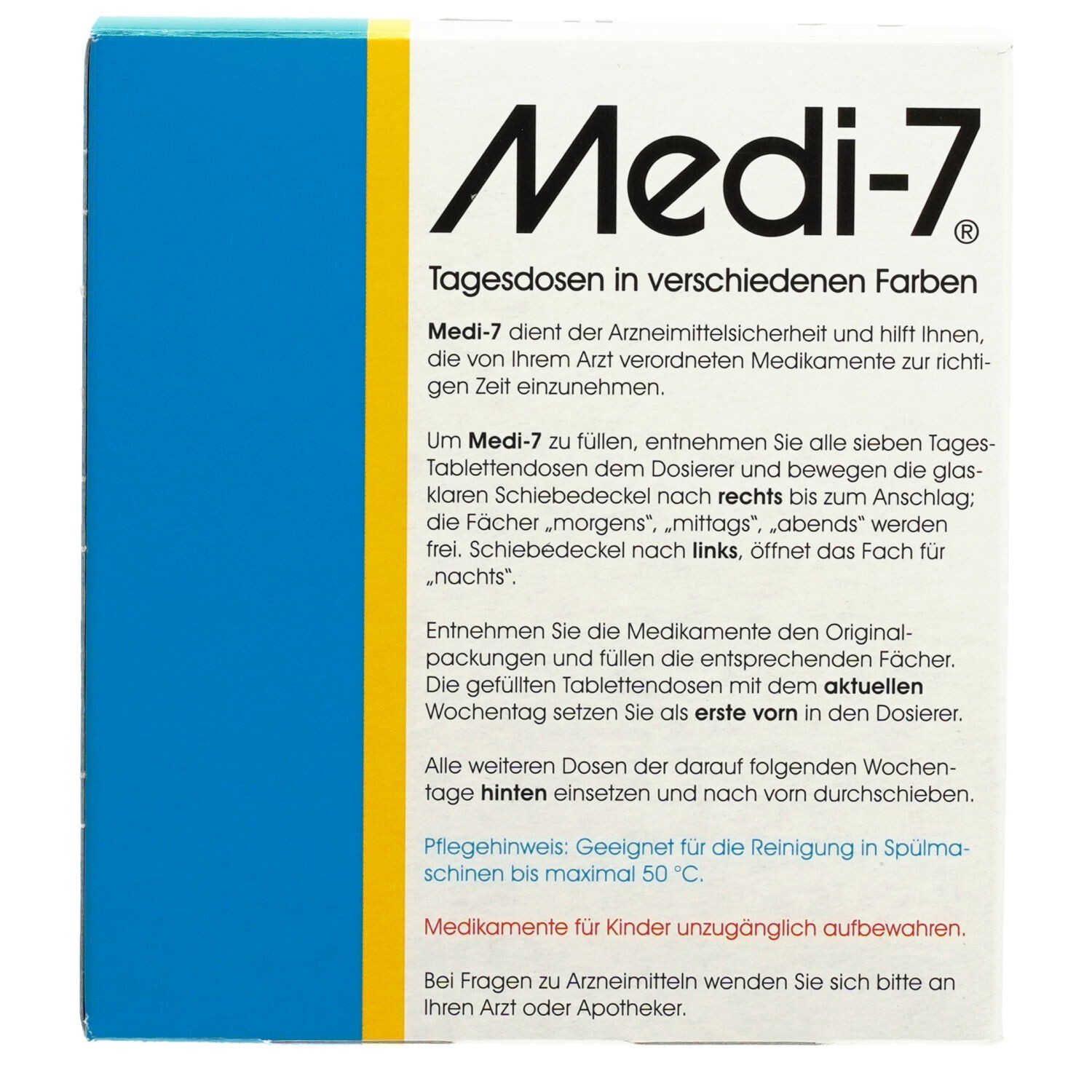 Medi-7 Aufbewahrungsdose Medikamentendosierer – Bild 4 von 5