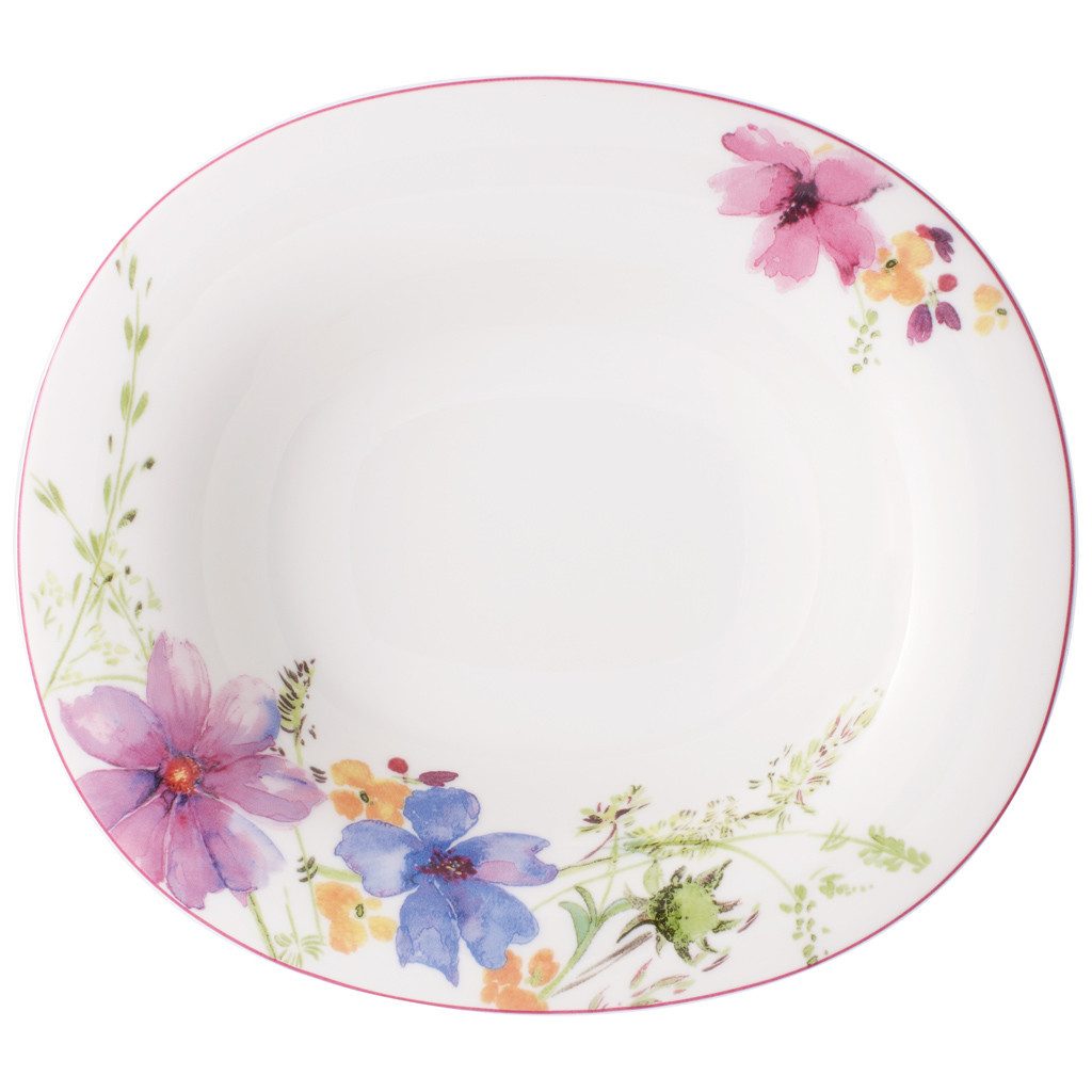 Villeroy & Boch Suppenteller Mariefleur Basic, Spülmaschinengeeignet, Mehrfarbig, Blumen, H: 4.5cm