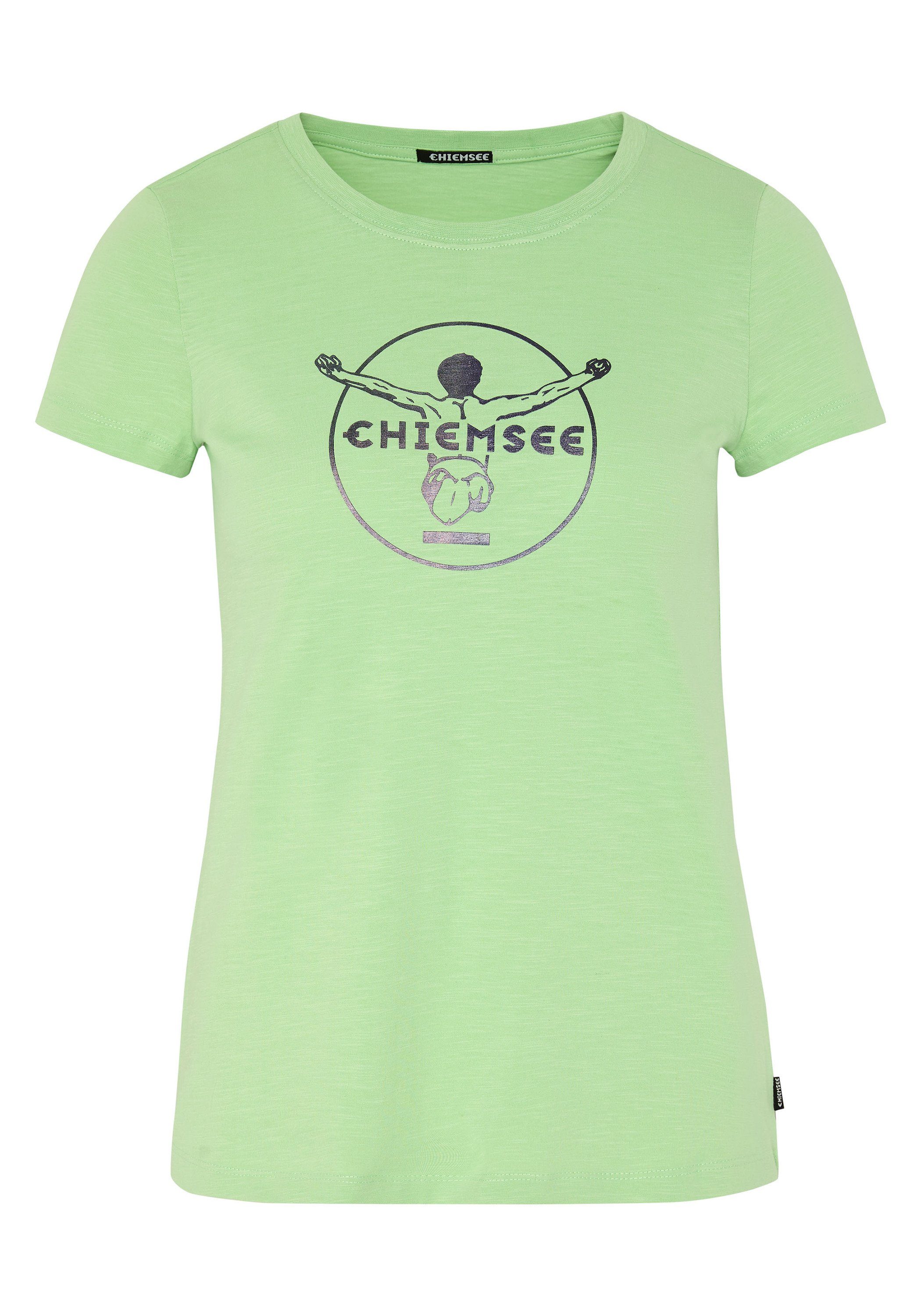 Green T-Shirt Chiemsee Print-Shirt Ash mit Jumper-Frontprint 1