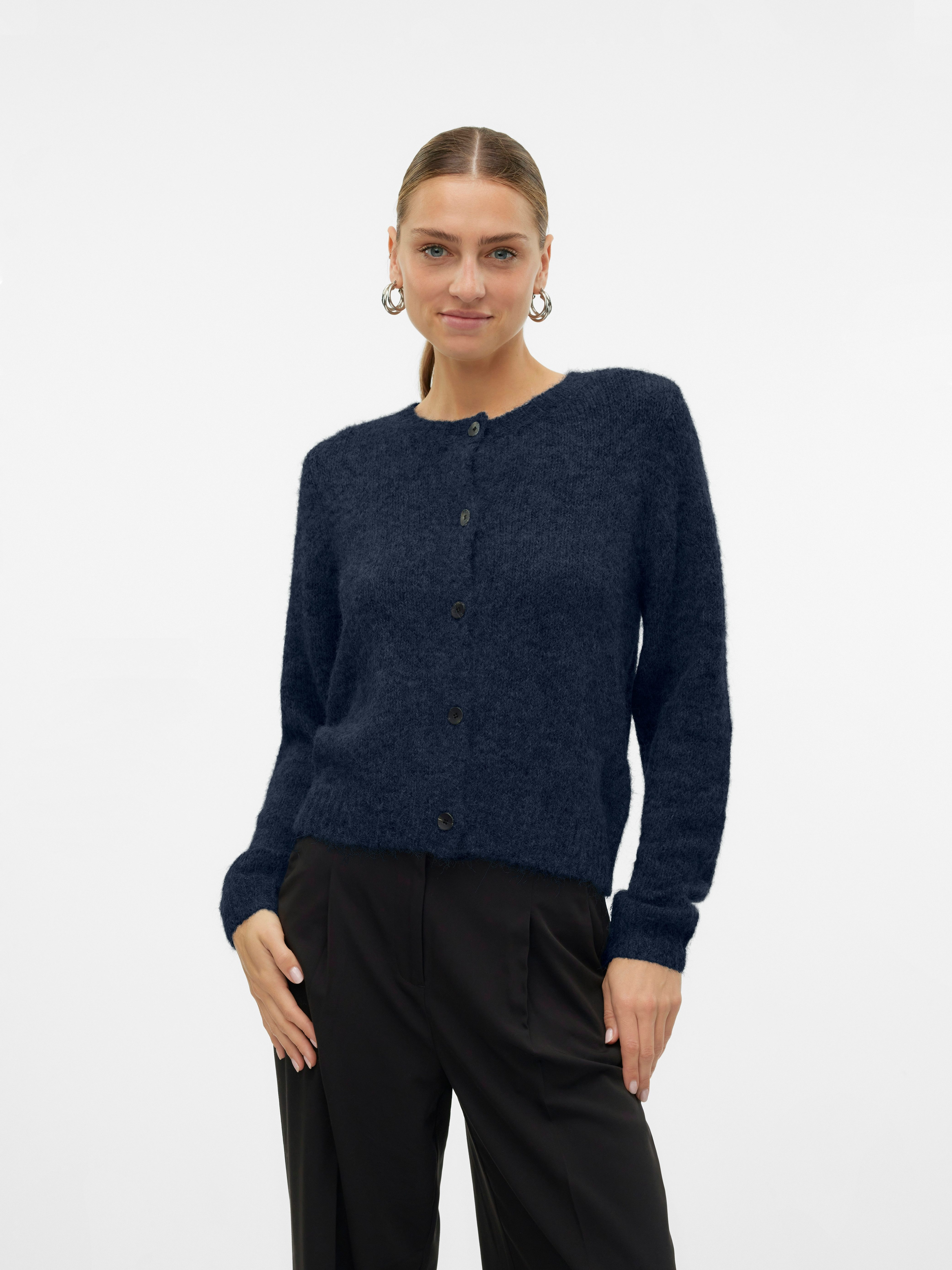 Vero Moda Strickjacke VMNOVAH LS O-NECK BUTTON CARDI GA NOOS günstig online kaufen
