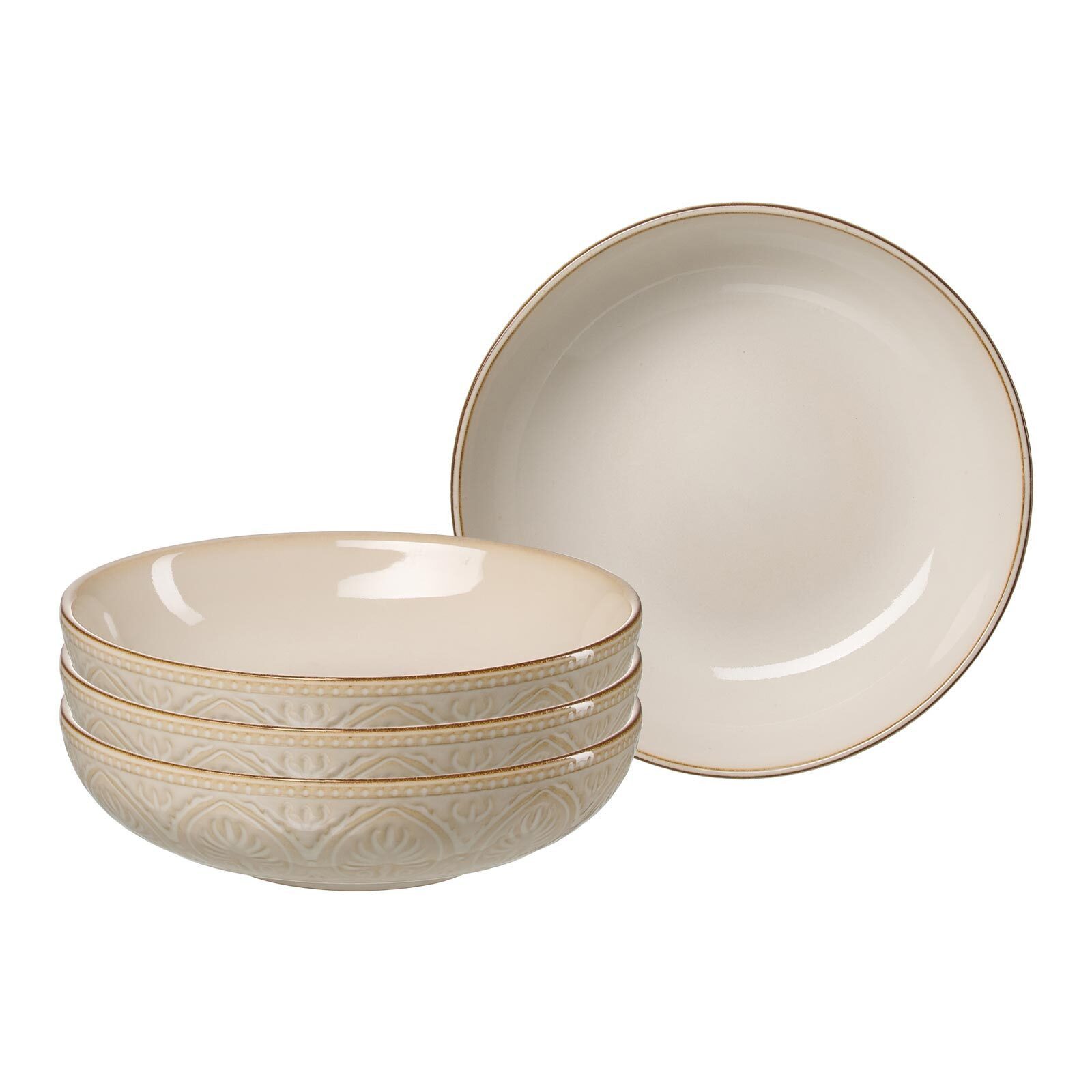 Ritzenhoff & Breker Suppenteller Omara Suppenteller ø 20 cm 4er Set, (4 St)