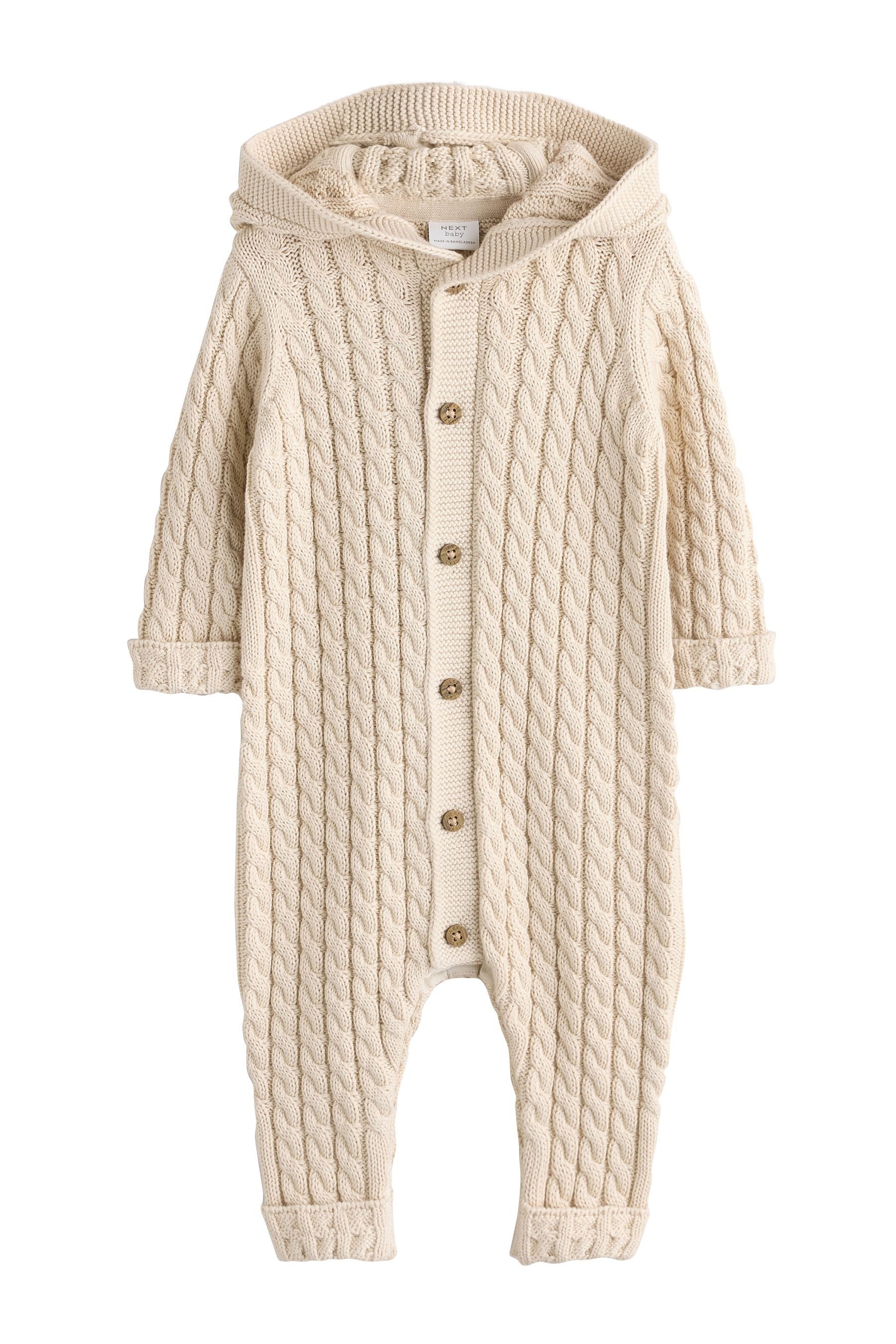 Next Ползунки Gestrickter Baby Ползунки mit Kapuze (1-tlg)