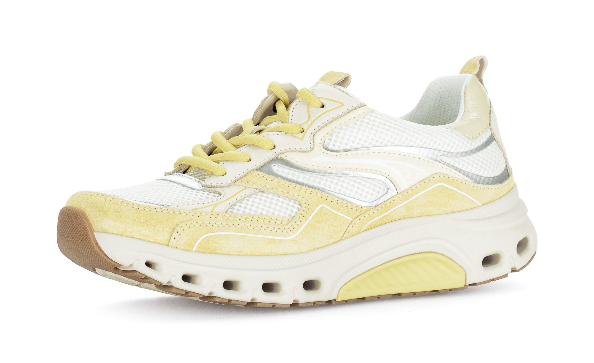 Gabor Rollingsoft Keilsneaker, Freizeitschuh, Halbschuh, Schnürschuh mit weichem Schaftrand