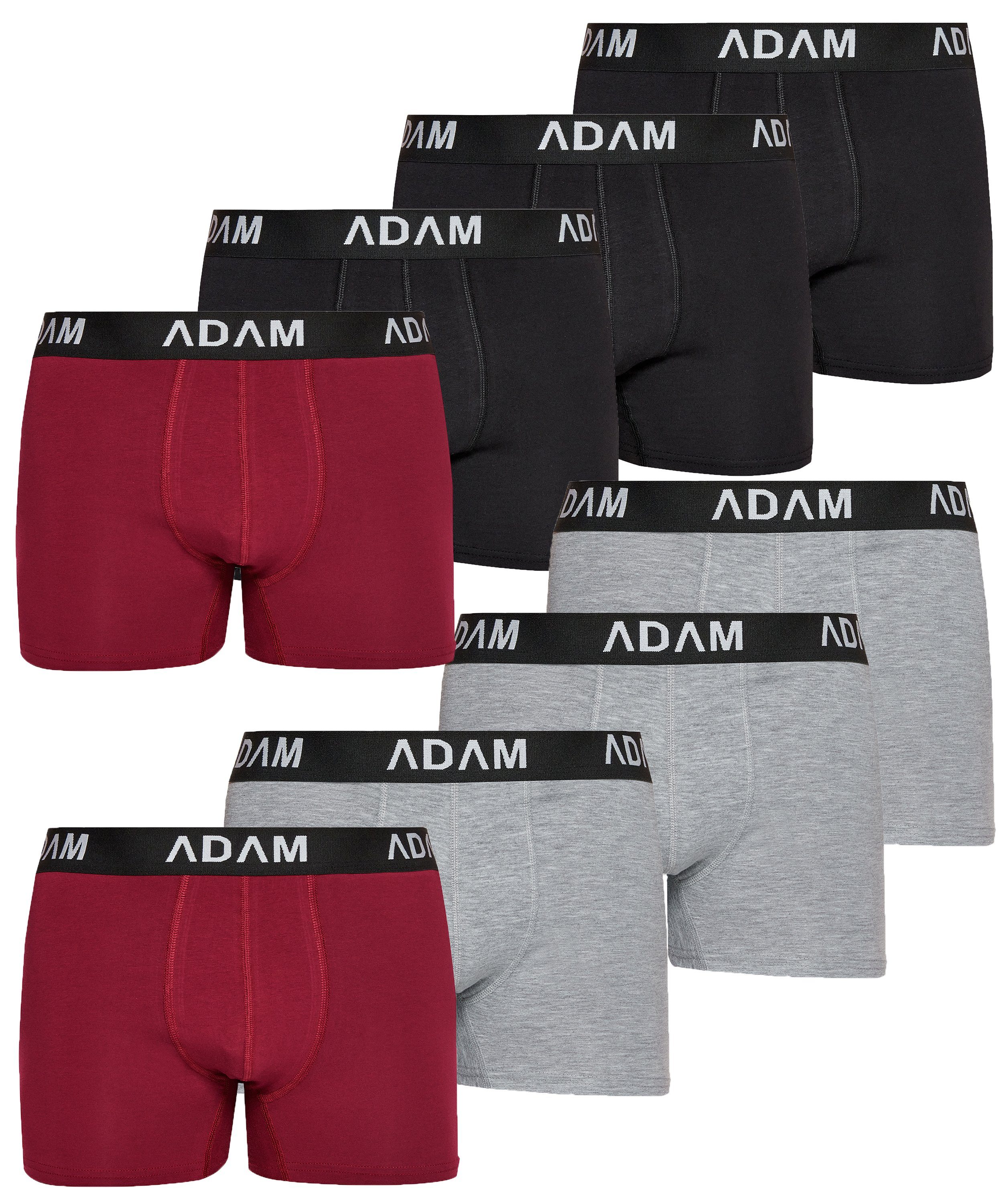 ADAM JEANS Boxershorts Boxer-1 (8-St., 6er Set, 8er Set, 10er Set, 12er Set) Boxershorts Herren Boxer Shorts Männer Unterhosen Trunks Underwear 8er Set Box-F