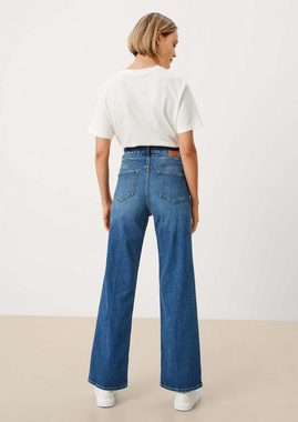 s.Oliver 5-Pocket-Jeans Regular: Wide leg-Jeans mit Bügelfalte Waschung