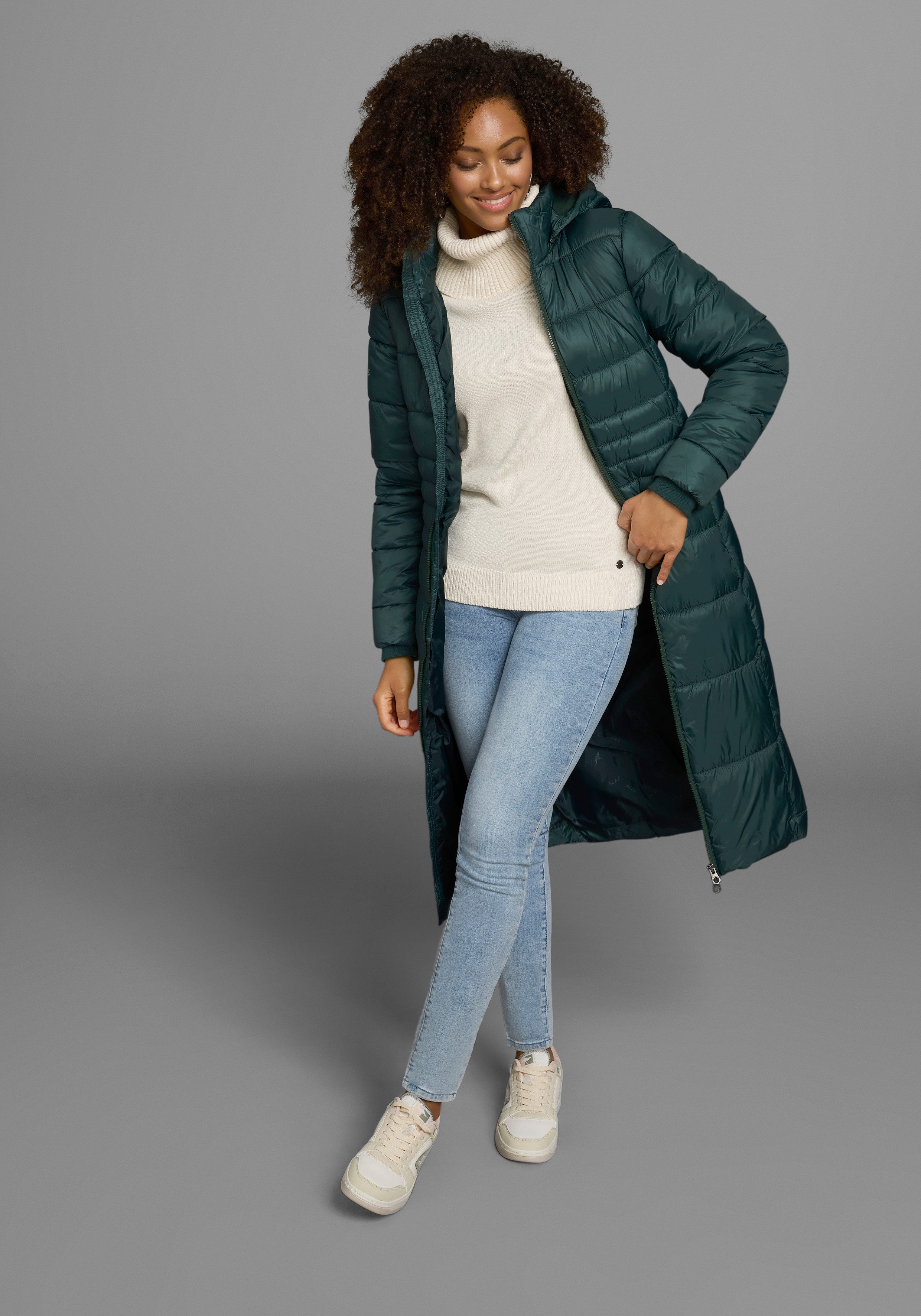 KangaROOS Steppmantel mit abnehmbarer Kapuze