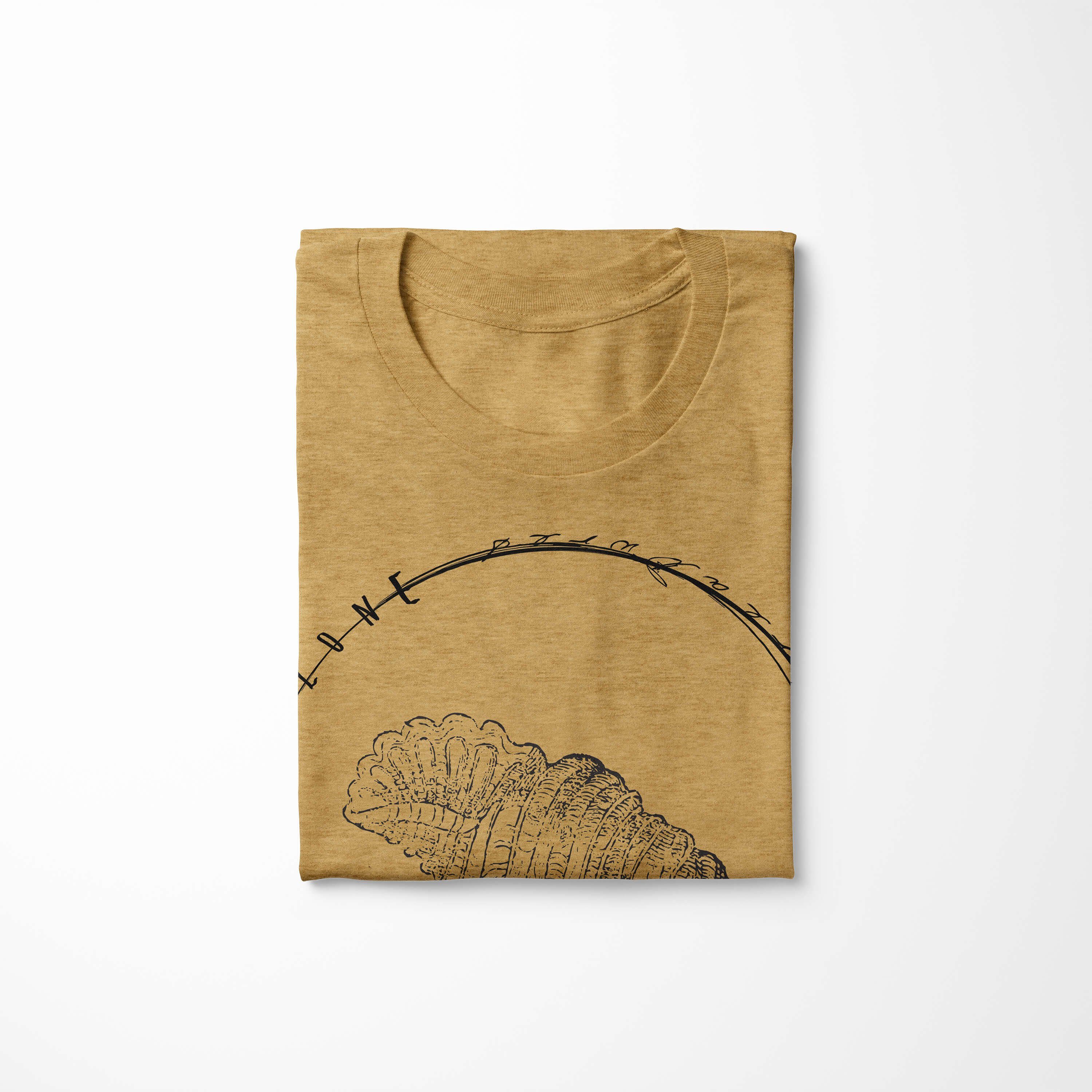T-Shirt Schnitt feine Sinus sportlicher Gold und Art Serie: Antique Tiefsee / Struktur Creatures, 029 Fische Sea Sea - T-Shirt