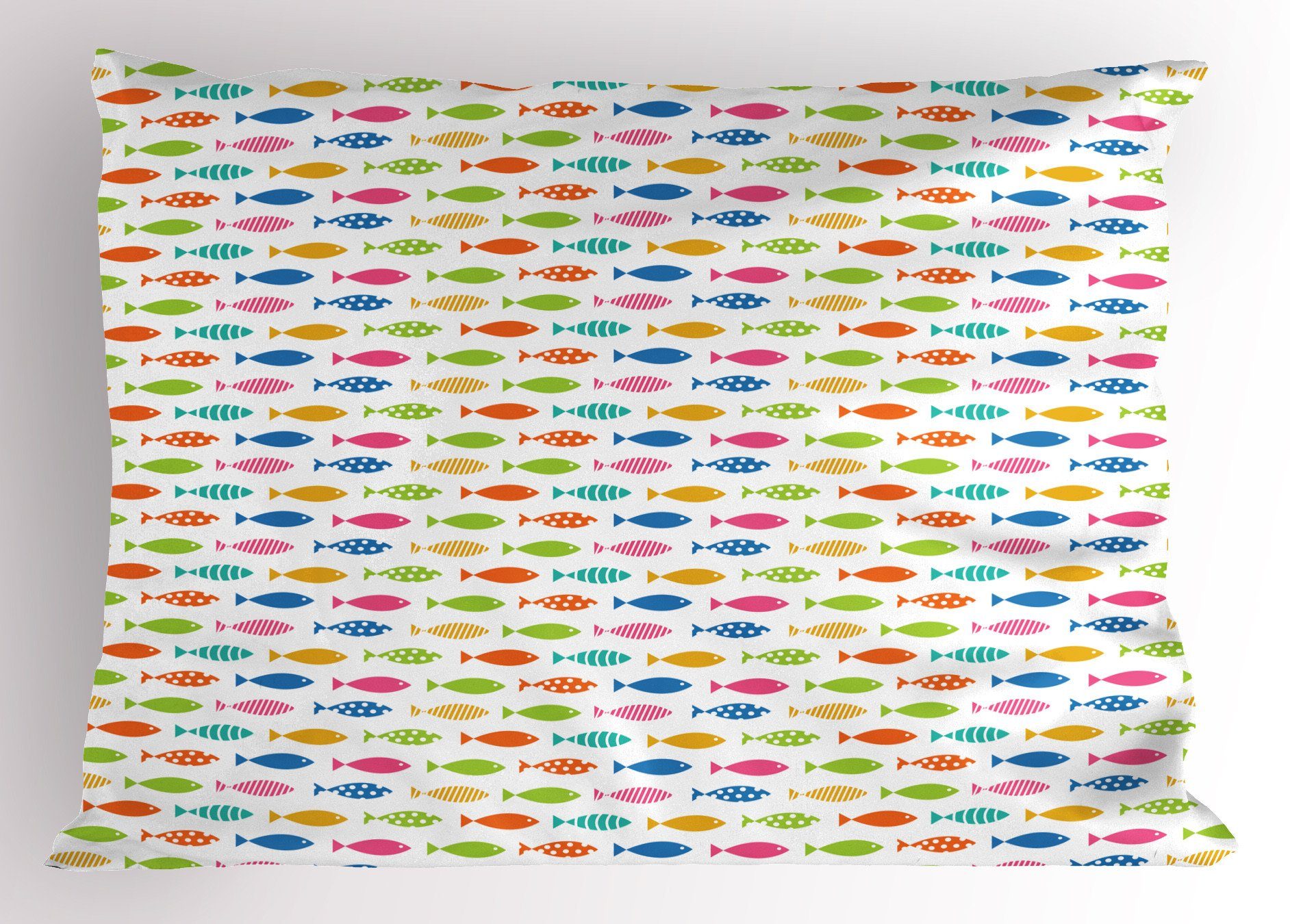 Standard (1 Abakuhaus Kissenbezug, Seetier Stück), Kissenbezüge Gedruckter Dekorativer Aquatic Size Fisch King Ornamental