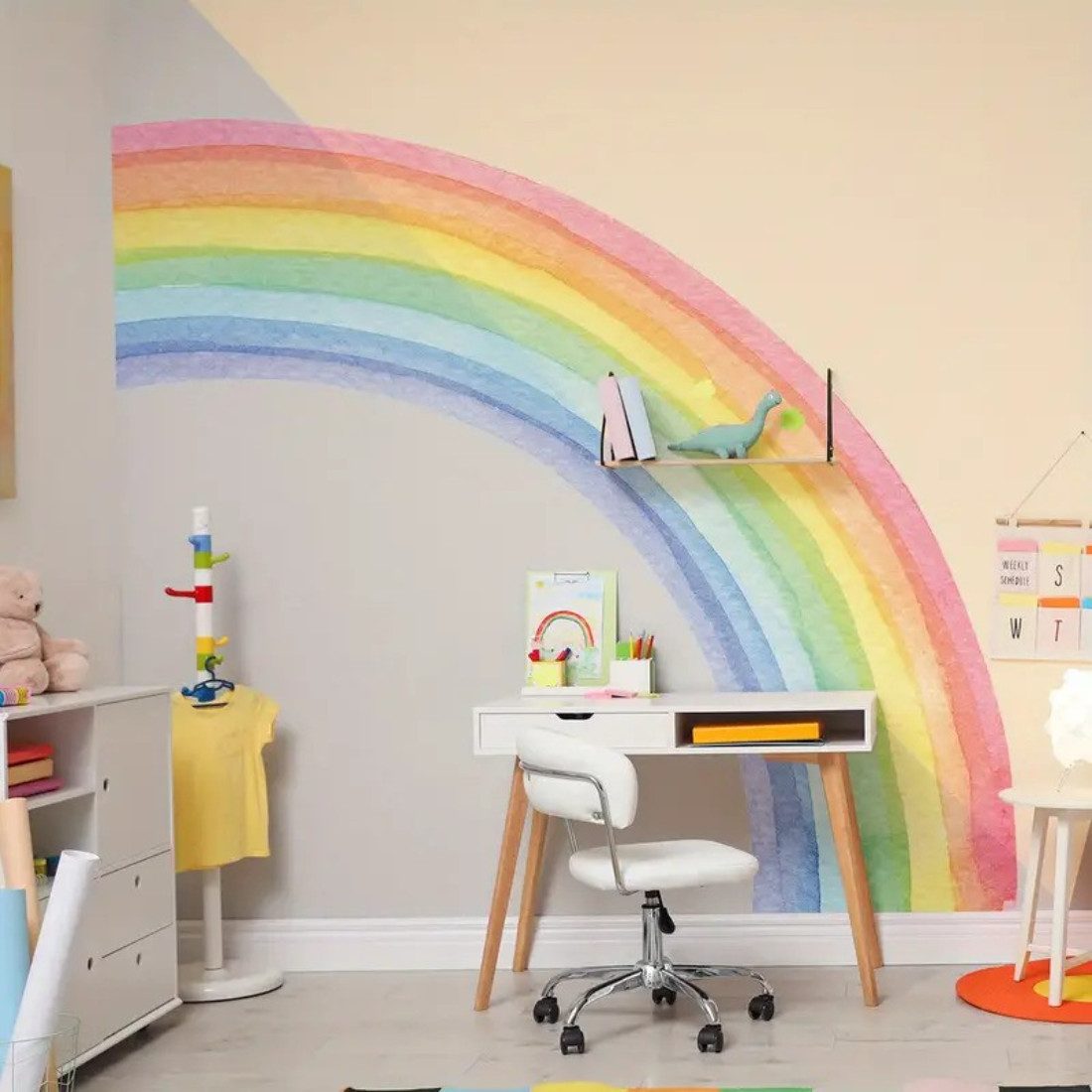 Montegoni Wandtattoo Wandtattoo XXL Regenbogen Sterne Kinderzimmer Aufklebe günstig online kaufen