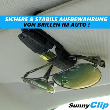 MAVURA Brillenetui SunnyClip Brillenhalter Auto Sonnenbrillen Brillenhalterung, Brillen Halter Kreditkarten Clip [2er Set]