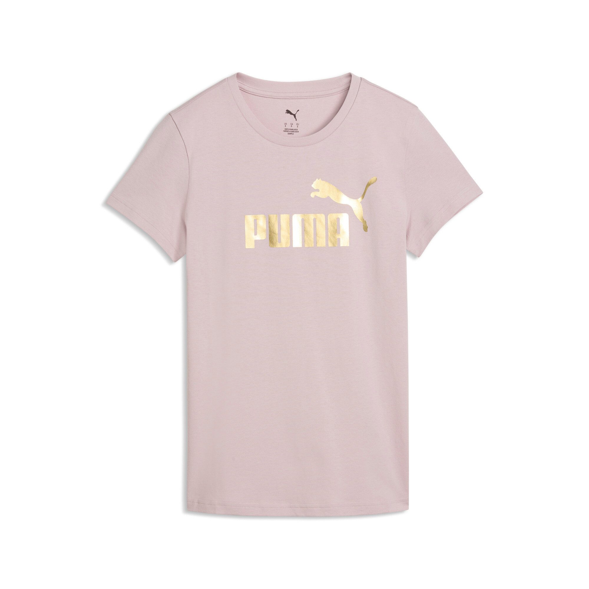 PUMA T-Shirt ESS NO 1 LOGO METALLIC TEE Kurzarm, mit Rundhalsausschnitt