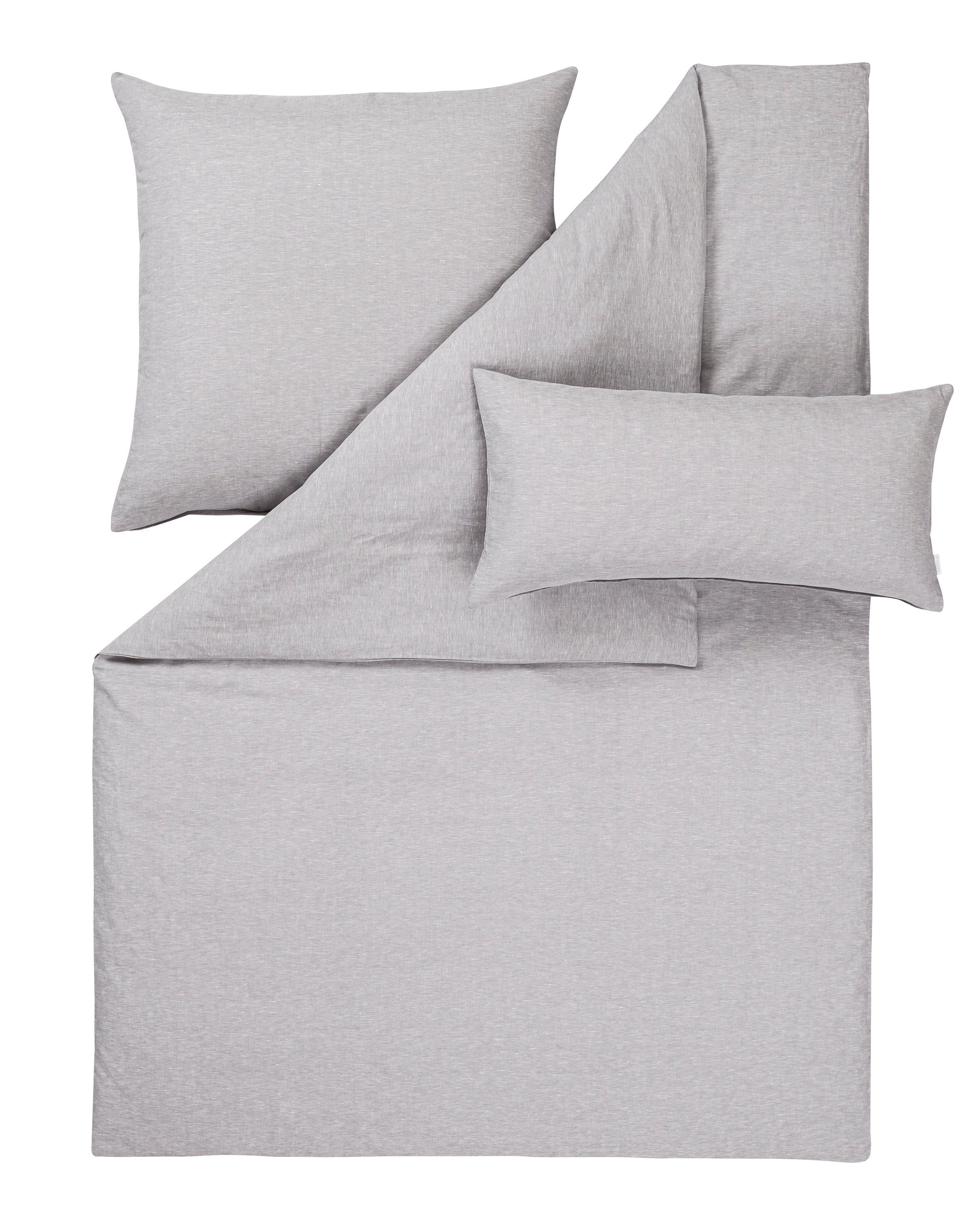 Estella Bettwäsche Estella Halbleinen Sommer Bettwäsche 135x200 Alvaro grau günstig online kaufen