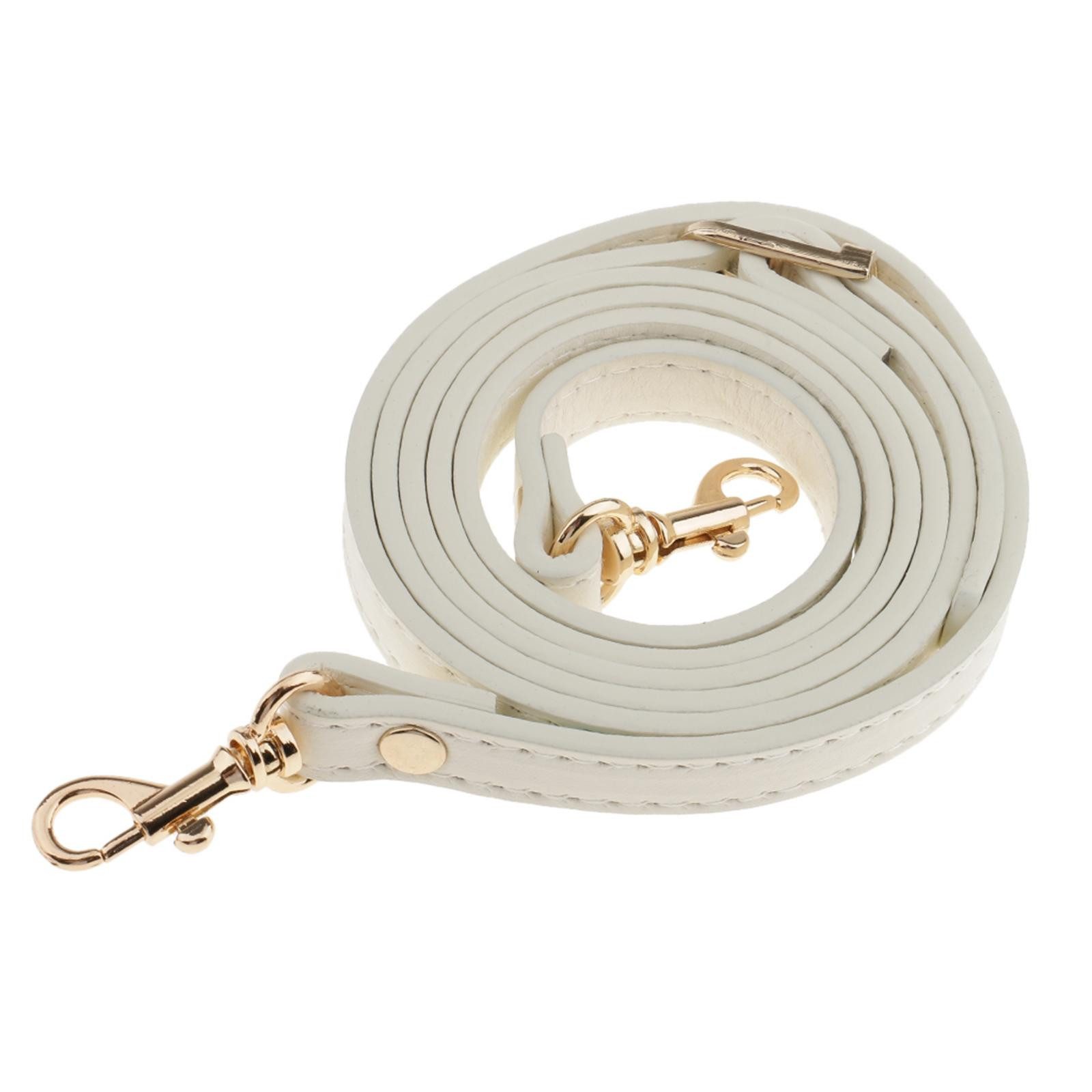 ibettertec Trageriemen 120 cm verstellbarer Schultergurt, Handtaschenriemen aus Leder, (Karabiner, beige, Austauschgurt für Taschen)
