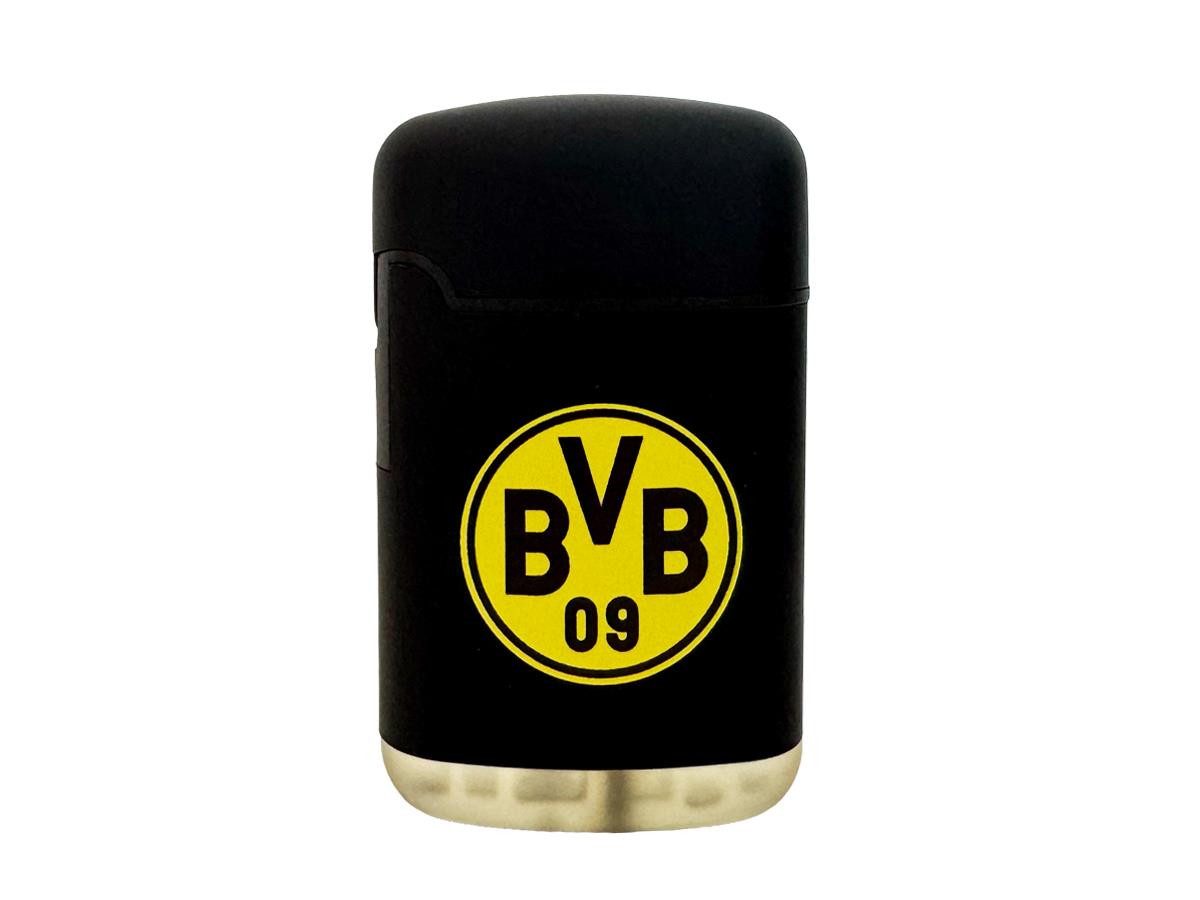 BVB Feuerzeug Borussia Dortmund Easy Torch Jet Sturmfeuerzeug schwarz gelb, BVB Lizenz Fanartikel