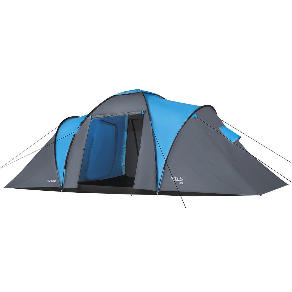 NILS CAMP Gruppenzelt Campingzelt 6 Personen Familienzelt, Personen: 6 (Spar-Set, Geräumigkeit), geräumiger Vorraum eignet sich ideal zum Verstauen von Ausrüstung