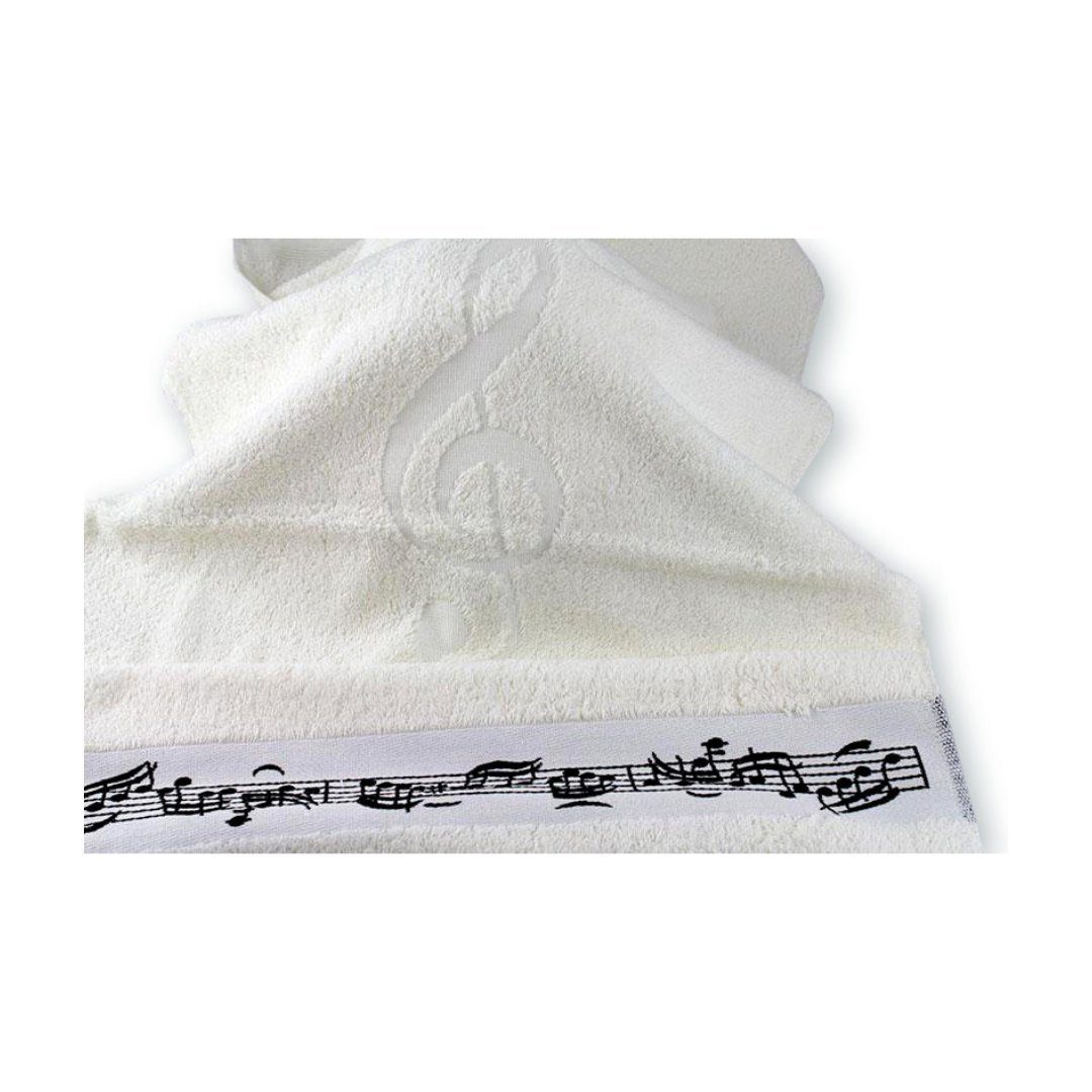Musiker Handtuch Handtuch creme, für Notenmotiv mugesh