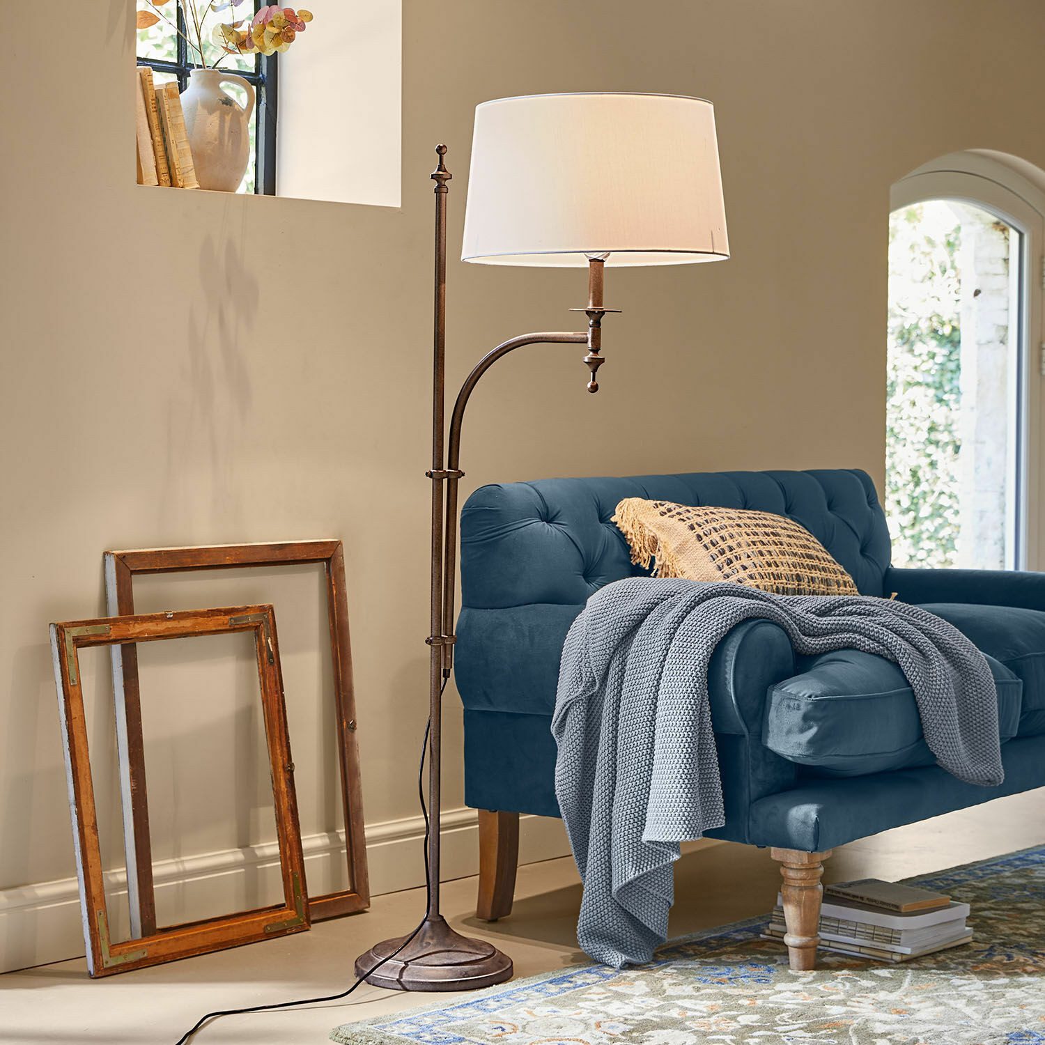 Mirabeau Stehlampe Stehlampe Salvaterre antikbraun/creme