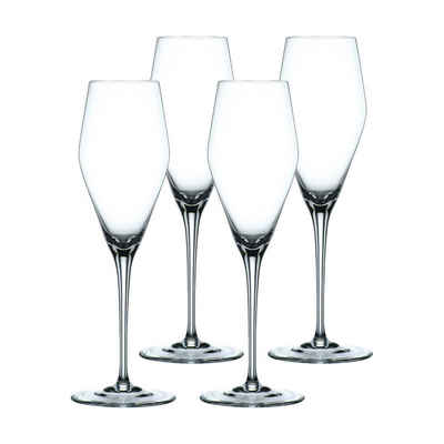 Nachtmann Champagnerglas ViNova Champagnergläser 280 ml 4er Set, Kristallglas