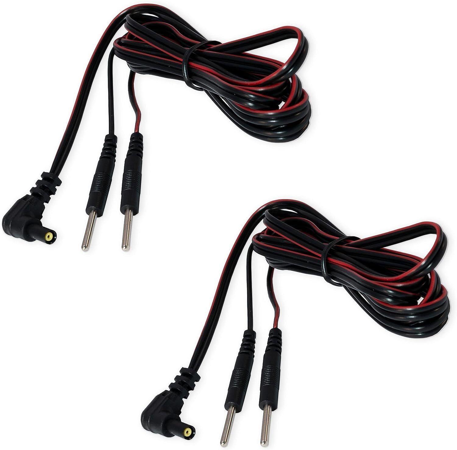 Axion Elektrodenpads TENS-EMS-Geräte Anschlusskabel, Set 2 St.,mit 2mm Steckanschluss