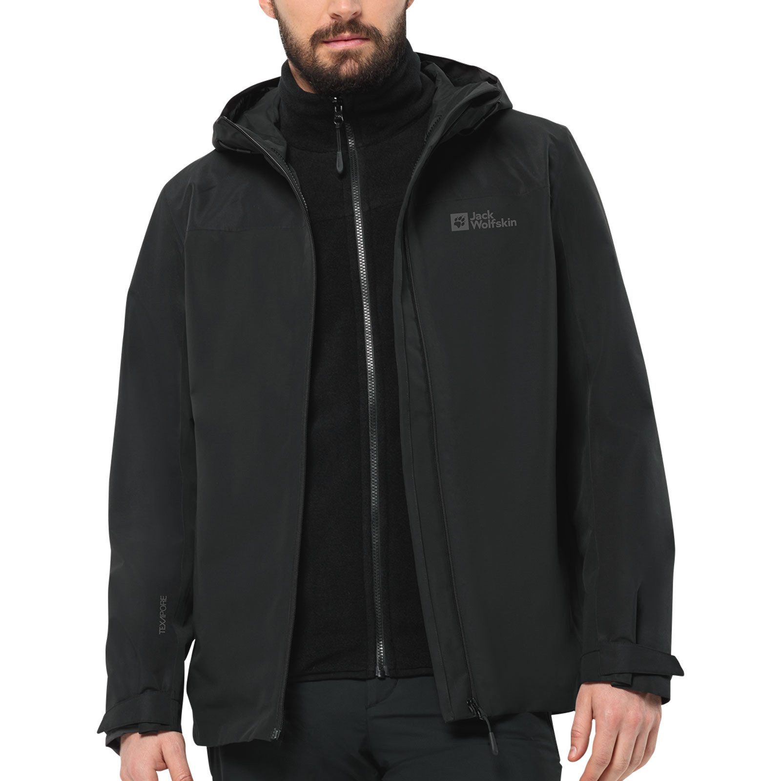 Jack Wolfskin 3-in-1-Funktionsjacke Taubenberg JKT M mit warmer Fleece-Innenjacke