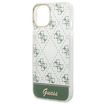 Guess Handyhülle Guess 4G Pattern Script Collection Hardcase Hülle Cover für Apple iPhone 14 Khaki