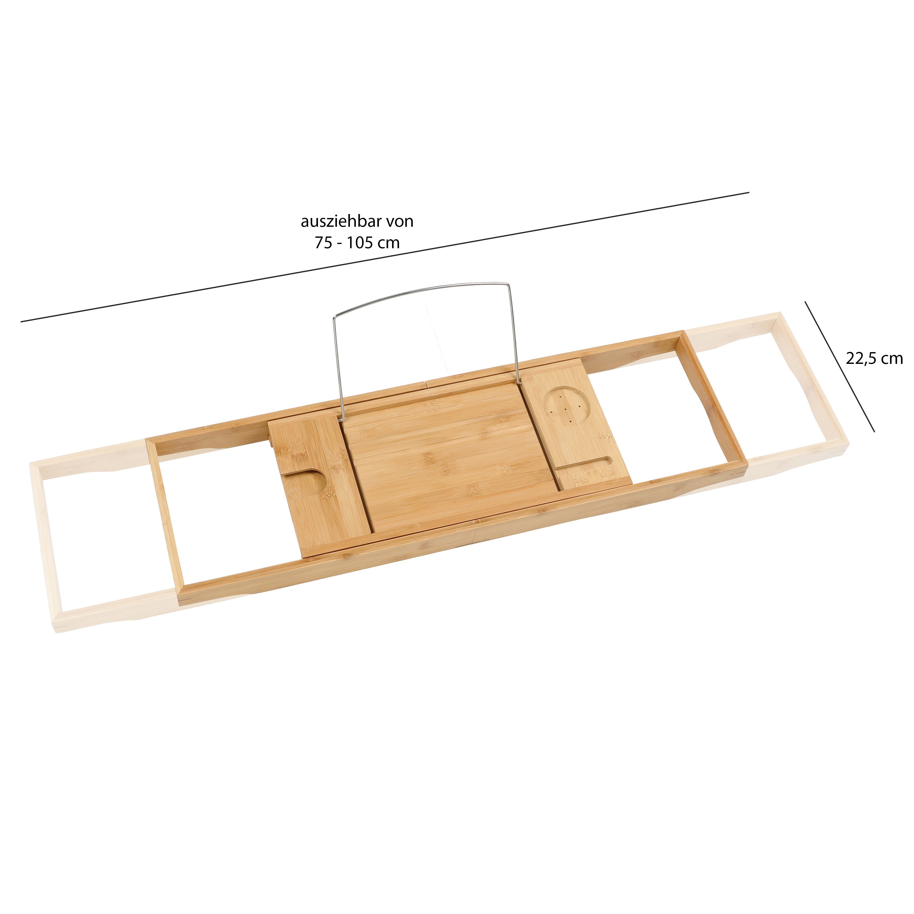 VanHenry Badewannenablage verstellbar, mit Getränkehalter und Ablage, 75 - günstig online kaufen