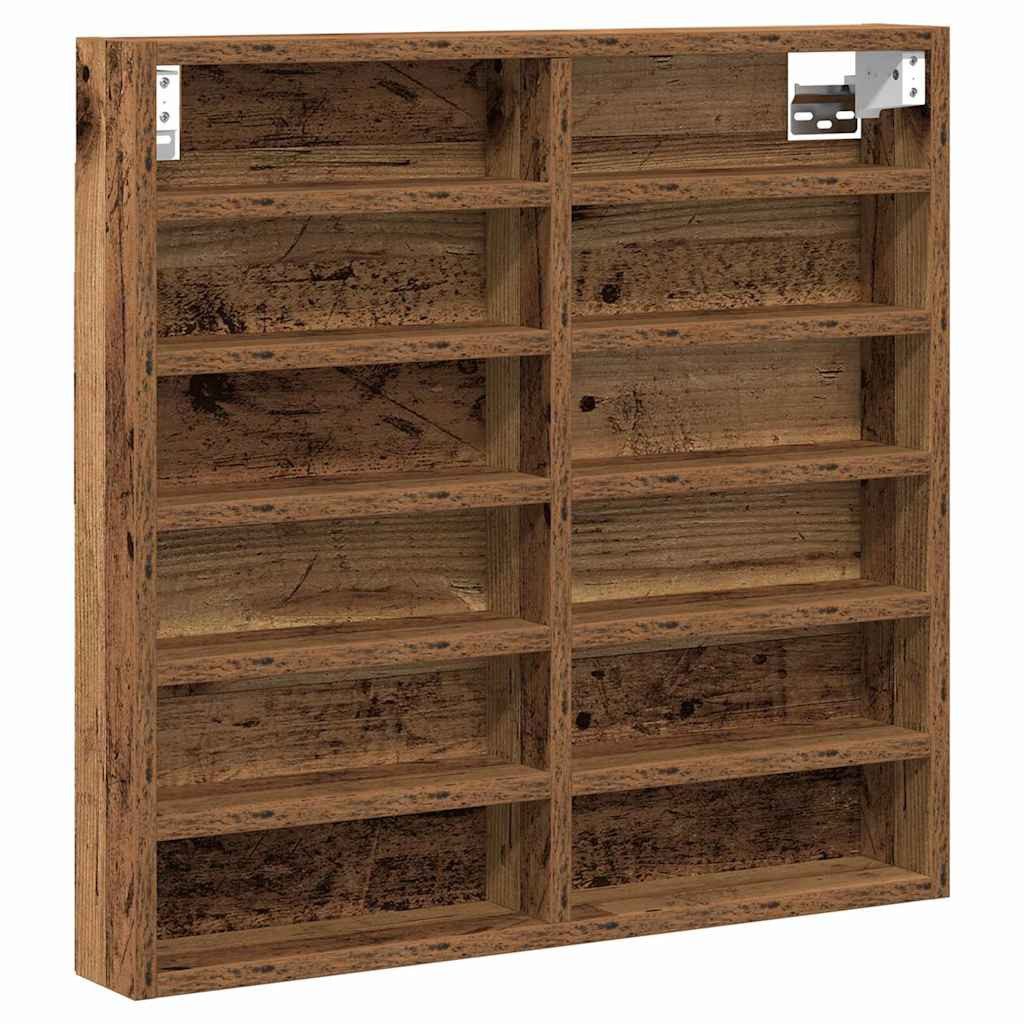vidaXL Regal Vitrine mit Regal Altholz 60 x 8,5 x 58 cm Holzwerkstoff, 1-tl günstig online kaufen