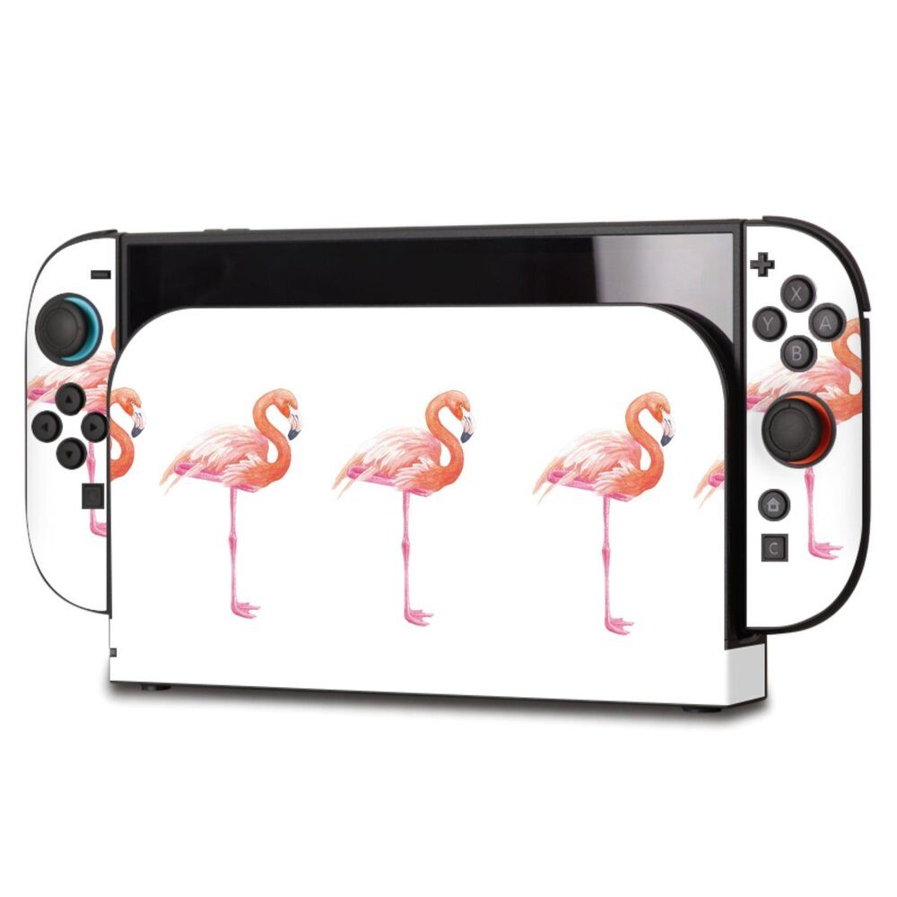 DeinDesign Konsolen-Cover Flamingo Tiere Sommer Flamingo3, Nintendo Switch 2 Skin Aufkleber Sticker Folie