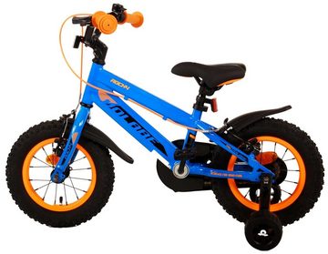 TPFSports Kinderfahrrad Volare Rocky 12 Zoll mit 2x Handbremse, 1 Gang, (Jungs Fahrrad - Rutschfeste Sicherheitsgriffe), Kinder Fahrrad 12 Zoll mit Stützräder und Klingel - Blau