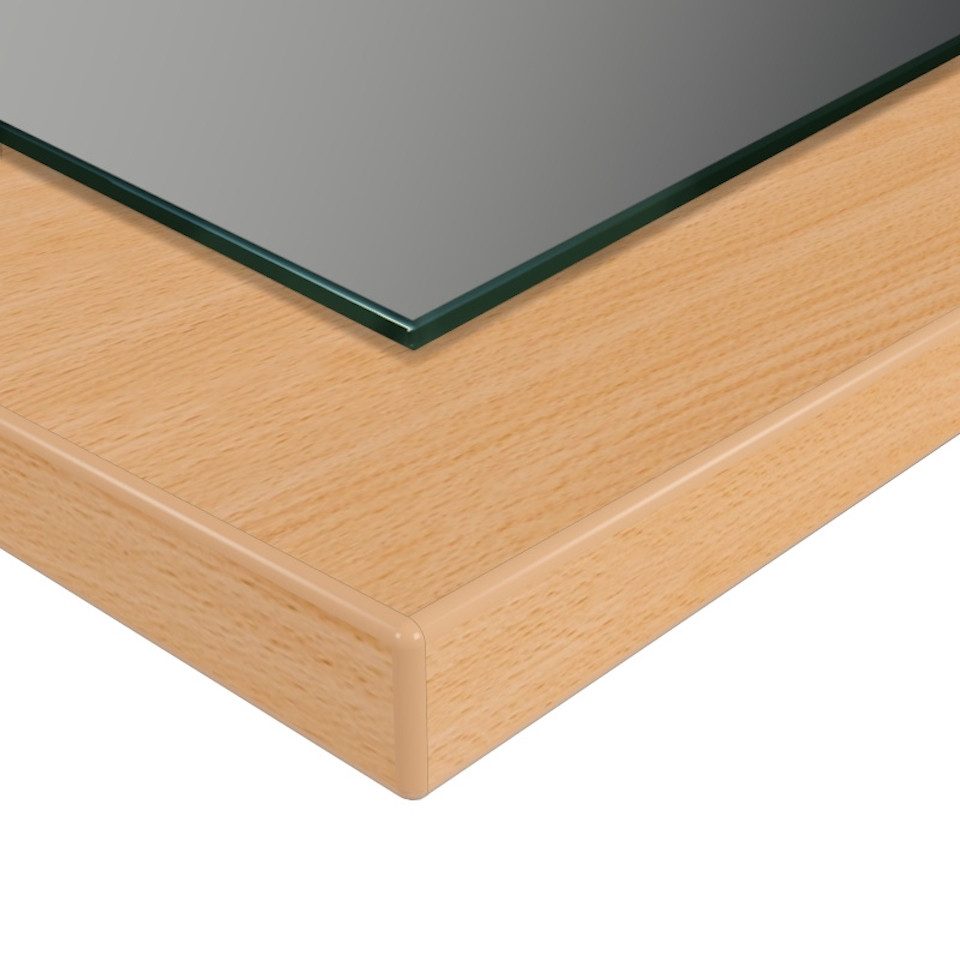 MySpiegel.de Wandspiegel Doman auf dekorativen Holzplatte im modernen Stil mit elegantem Rahmen