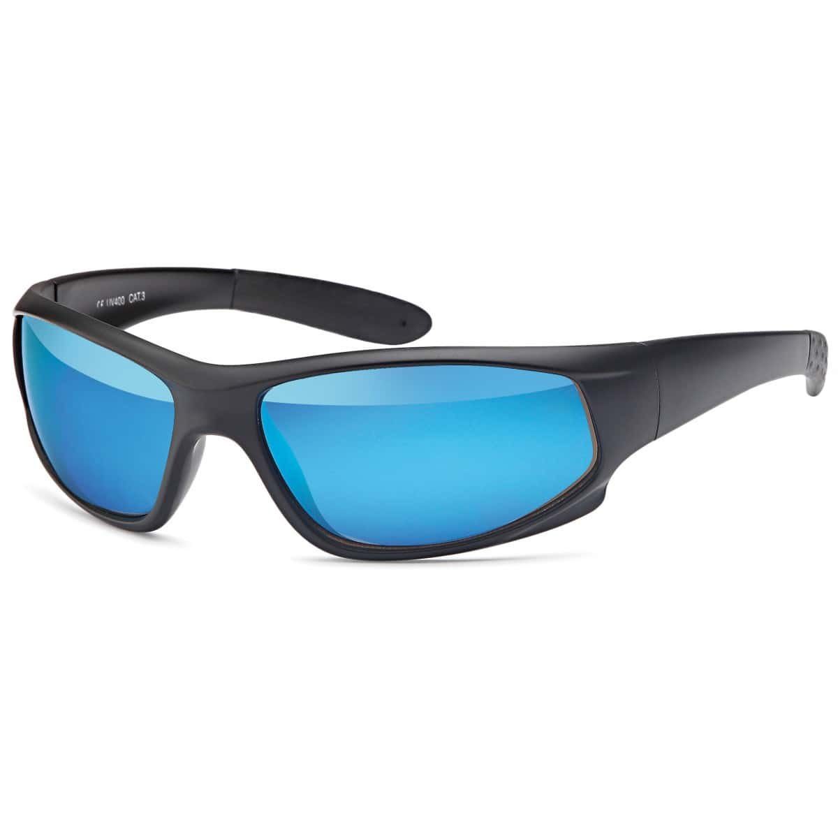 mit Eyewear Polarisiert Biker Linsen Sonnenbrille (1-St) Blau Sonnenbrille Rad polarisierten BEZLIT Sport Brille