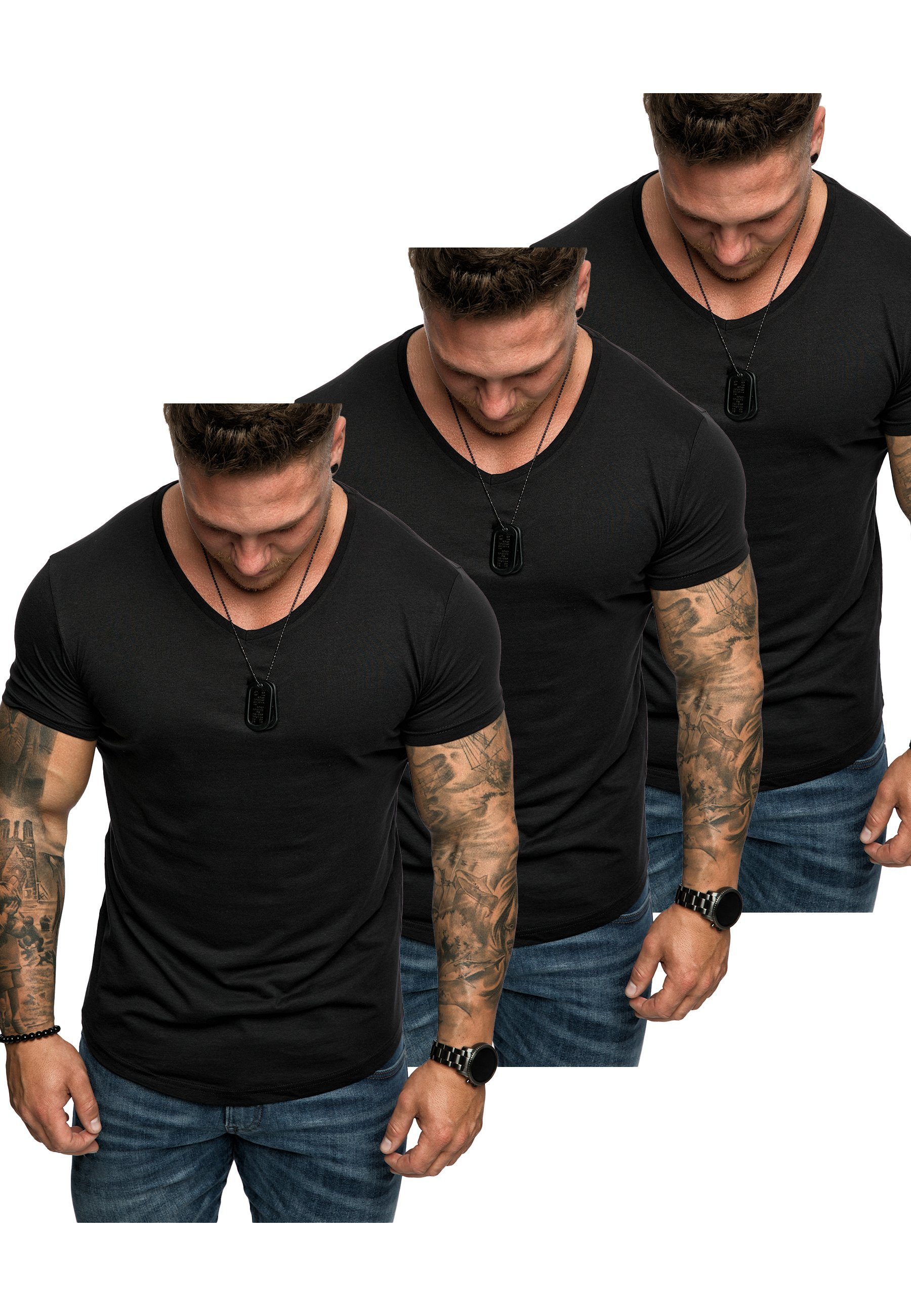 Amaci&Sons T-Shirt 3. BELLEVUE 3er-Pack T-Shirts (3er-Pack) Herren Basic Ov günstig online kaufen
