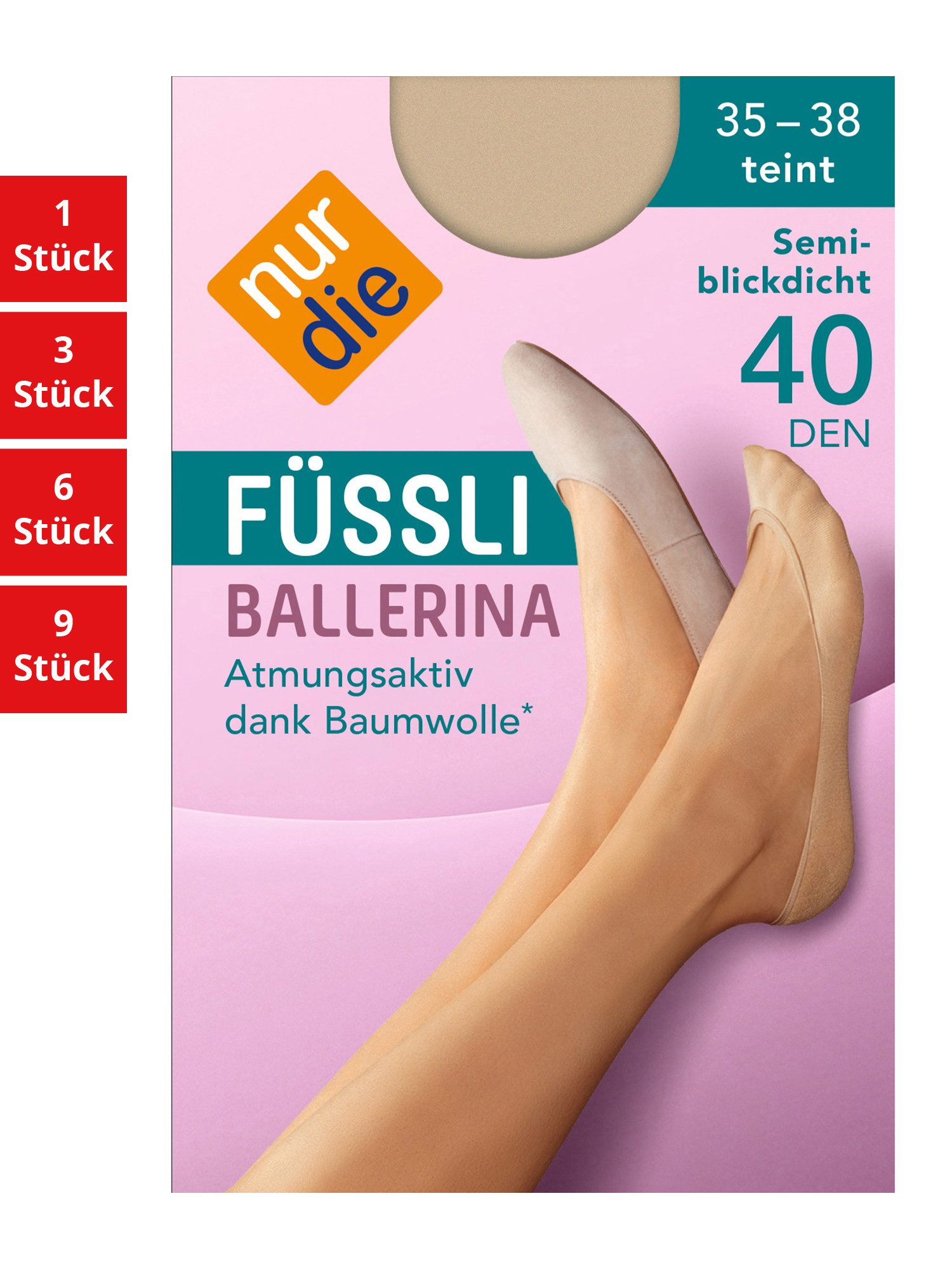 Nur Die Füßlinge Füssli Ballerina Damen (1er/3er/6er/9er Pack, 6-Paar) snea günstig online kaufen