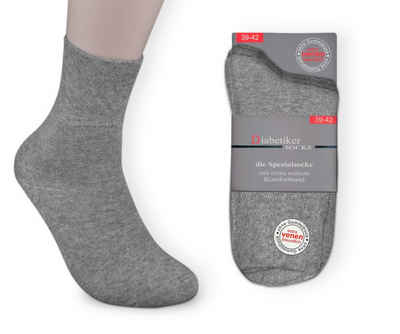 Die Sockenbude Diabetikersocken EXTRA VENENFREUNDLICH (Bund, 3-Paar, grau beige schwarz) garantiert ohne Gummi