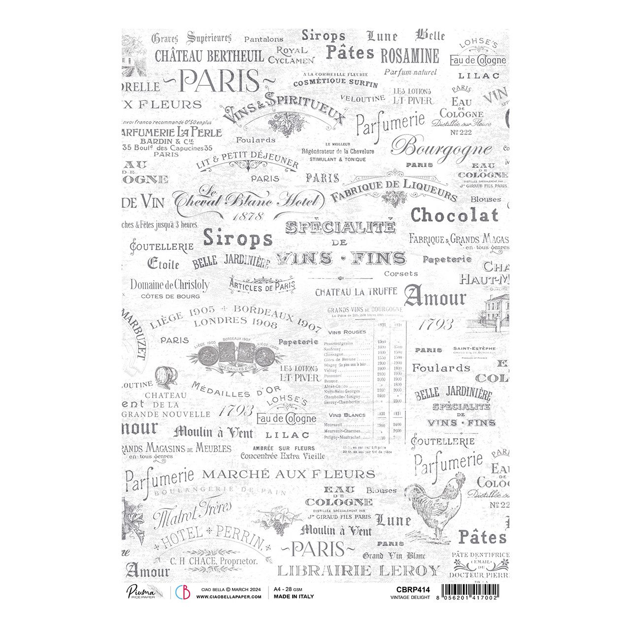 Ciao Bella Seidenpapier Morning Provence - Vintage Delight, DIN A4