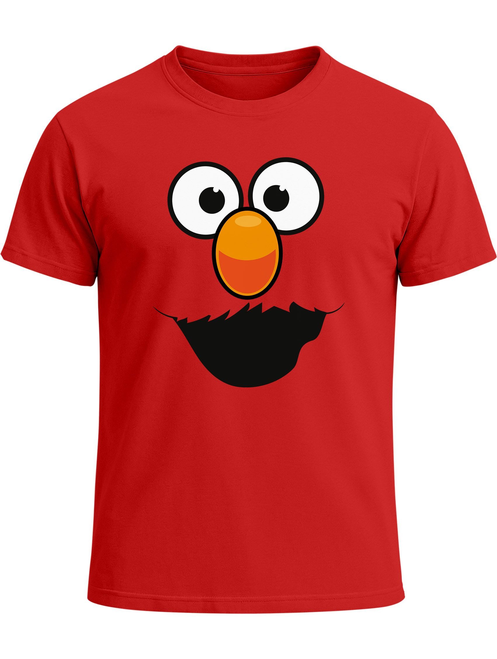 Print-Shirt Herren T-Shirt Fasching Karneval Keksmonster Krümel-Ungeheur Kostüm
