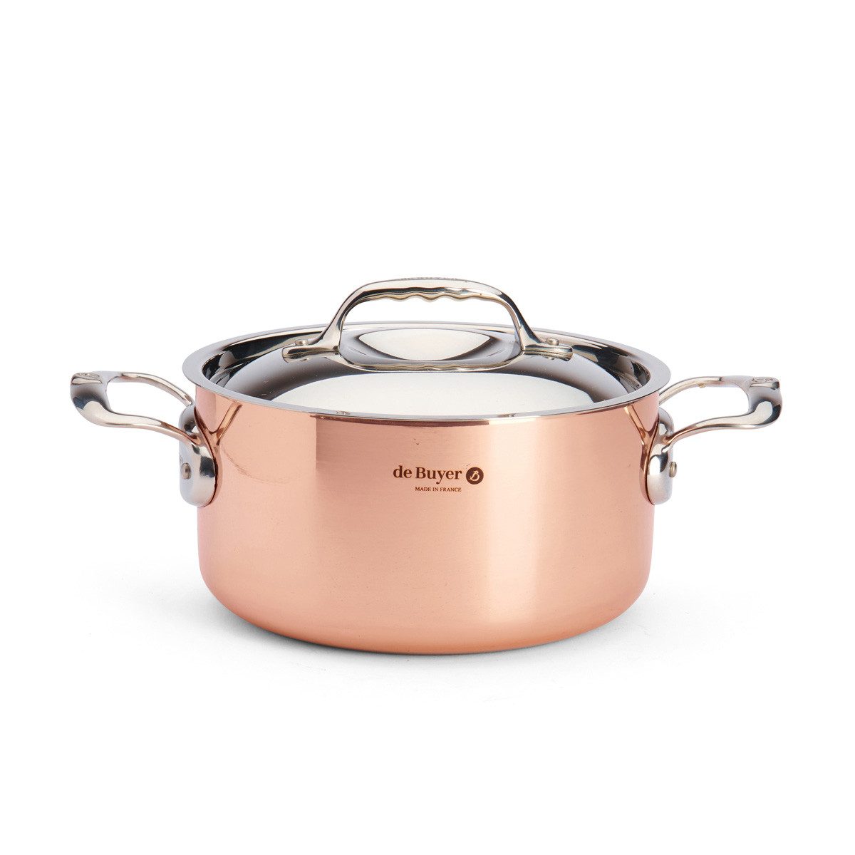 de Buyer Bräter Prima Matera, Kupfer-Bratentopf 28 cm / 8,0 L induktionsgeeignet -