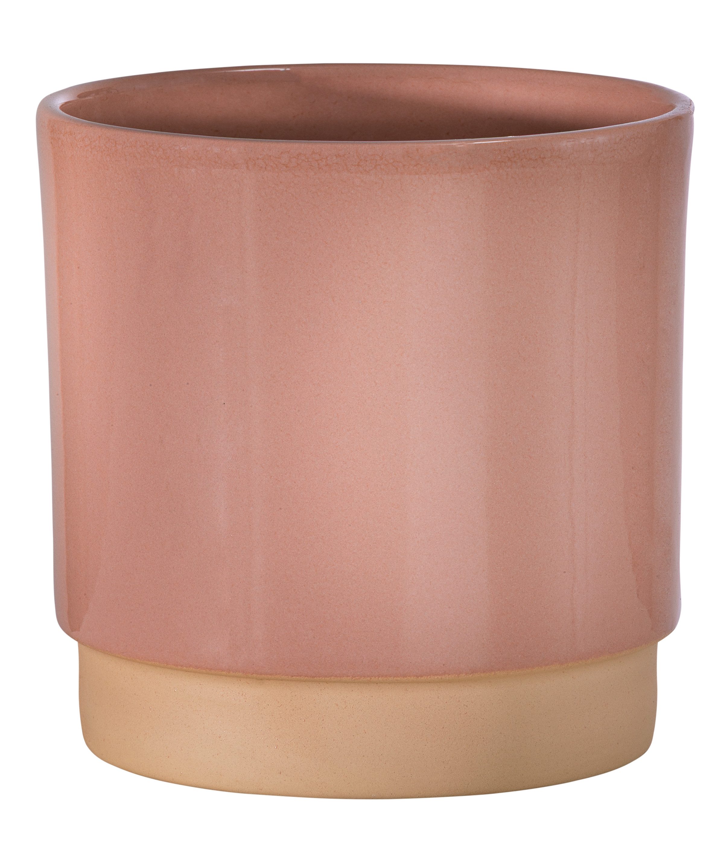 Dehner Übertopf Eno, glasierte Keramik, versch. Farben, runder Indoor Blumentopf in modernem Design