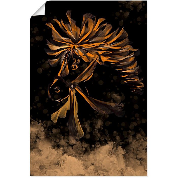 Artland Wandbild Liebliches Pony Pop-Art-Stil Animal Fantasy (1 St) als Alubild Leinwandbild Wandaufkleber oder Poster in versch. Größen