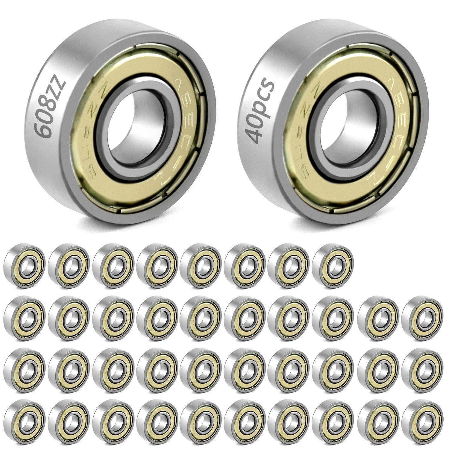 LuxusKollektion Kugellager Kugellager 8x22x7mm Abgeschirmt Skateboard Inline 608zz 40 Packs