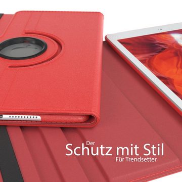 EAZY CASE Tablet-Hülle Rotation Case für Apple iPad Mini 4. Generation 7,9 Zoll, Tabletcase Flipcover Smart kratzfest Hülle aufstellbar drehend Rot