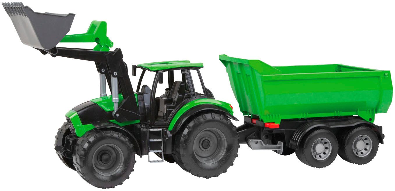 Lena® Spielzeug-Traktor Worxx Traktor Deutz-Fahr Agrotron 7250 TTV mit Anhänger, Made in Europe