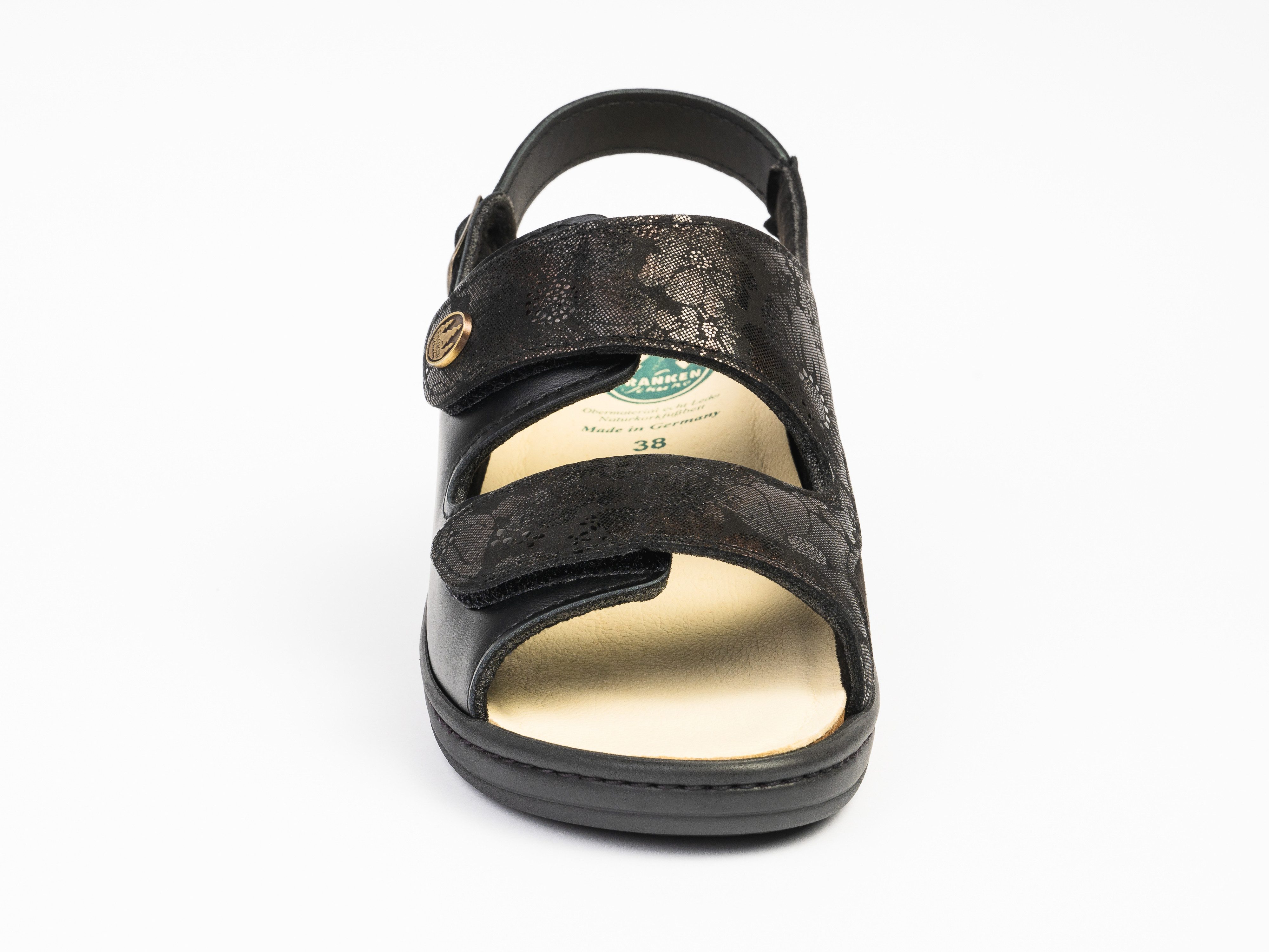 Franken-Schuhe Art. 270-B45 Damen Sandale (geeigent für Hallux Valgus, mit loser Einlage und STRETCH) Weite "H-plus"