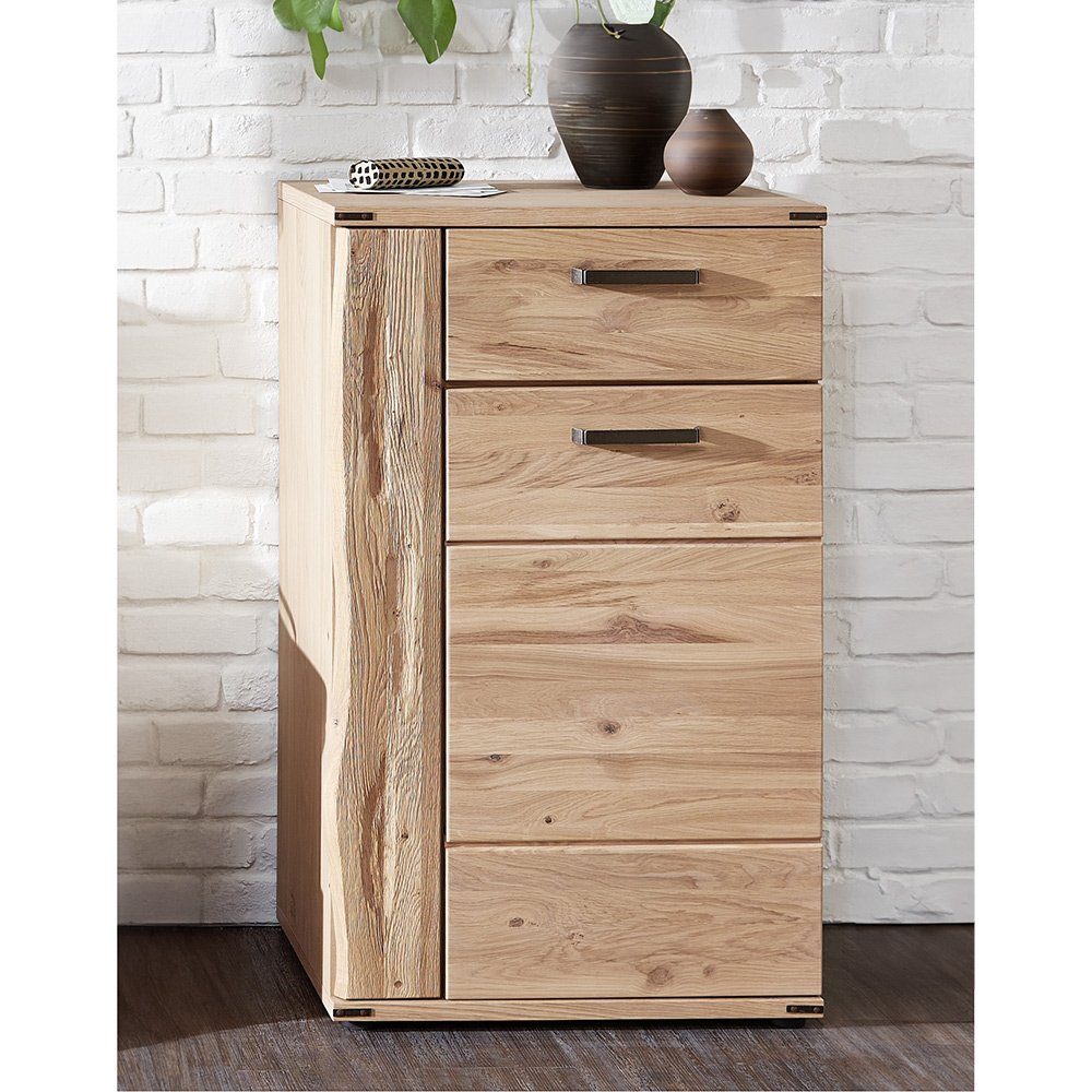 Lomadox Schuhschrank BESKO-55 in Eiche massiv mit Softclose-Funktion