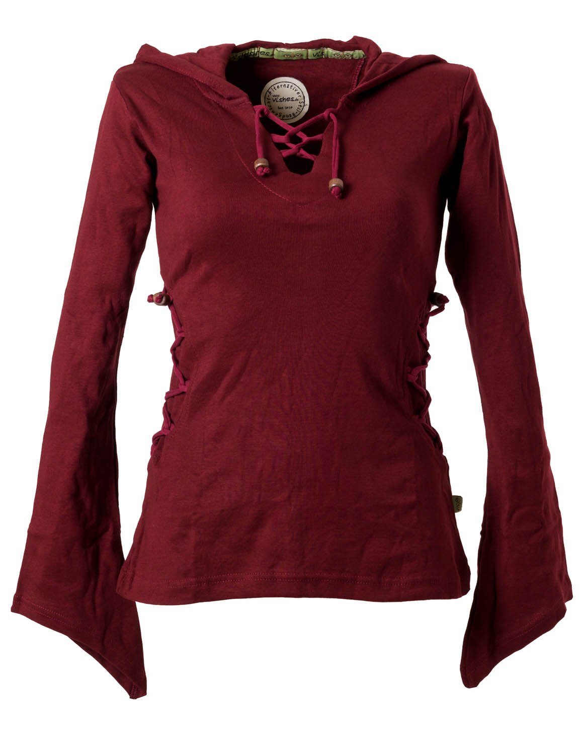 Vishes Kapuzenshirt Elfenshirt Zipfelkapuze und Bändern günstig online kaufen